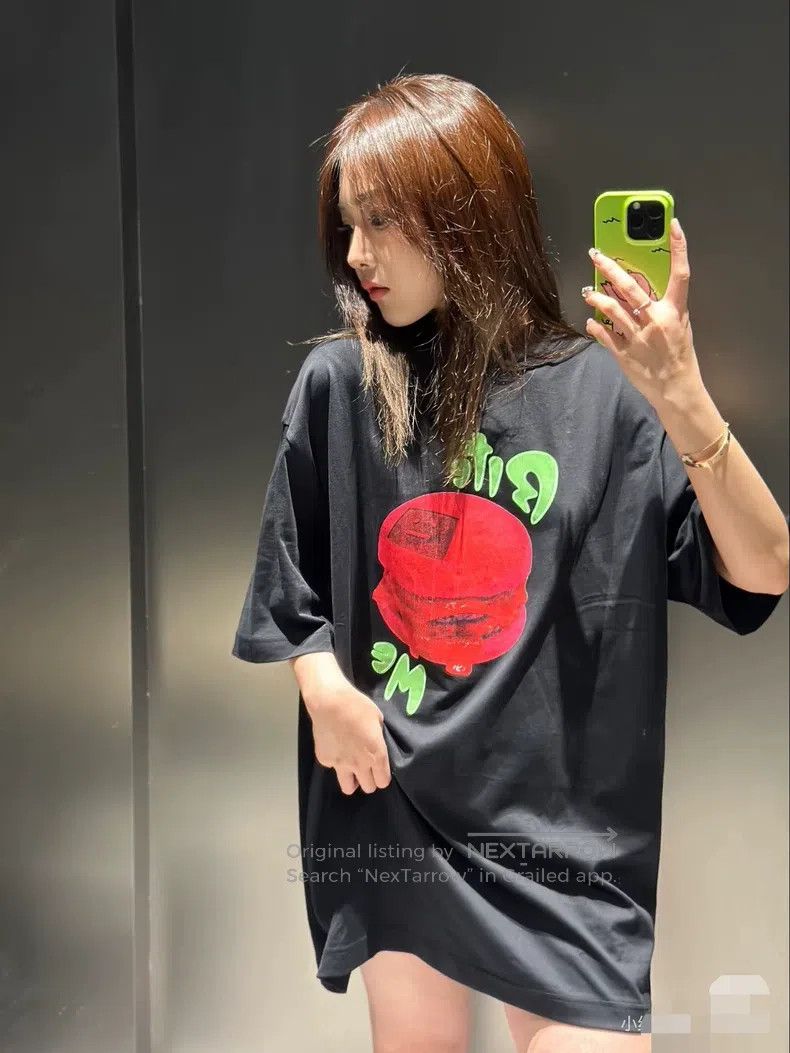 Acne Studios Acne Studios Black hamburger short-sleeve T-shirt Size US XXS / EU 40 - 5 Thumbnail