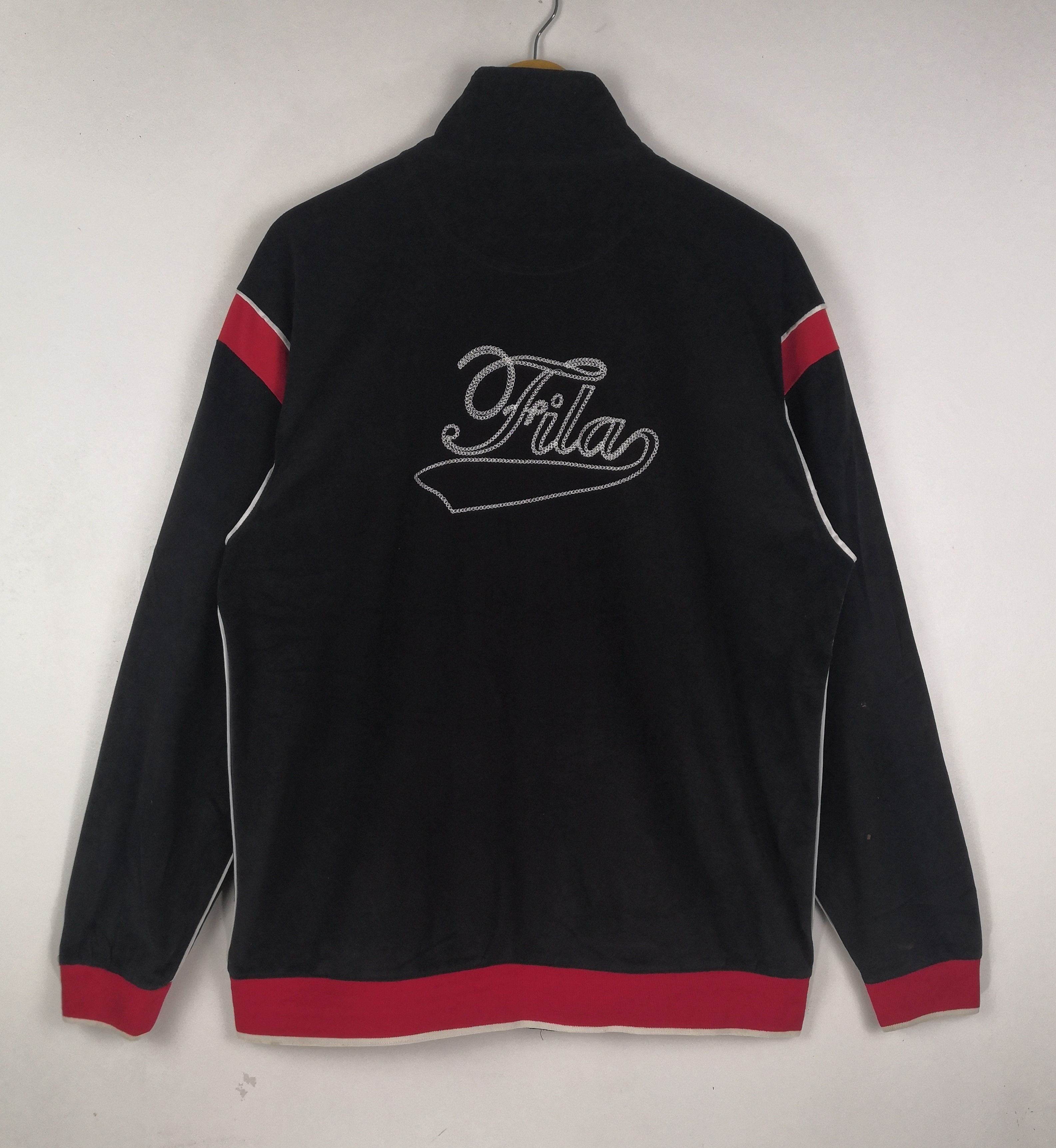 Fila Vintage Fila Velour Tracksuit Fila Sweater Big Logo Size US M / EU 48-50 / 2 - 2 Thumbnail