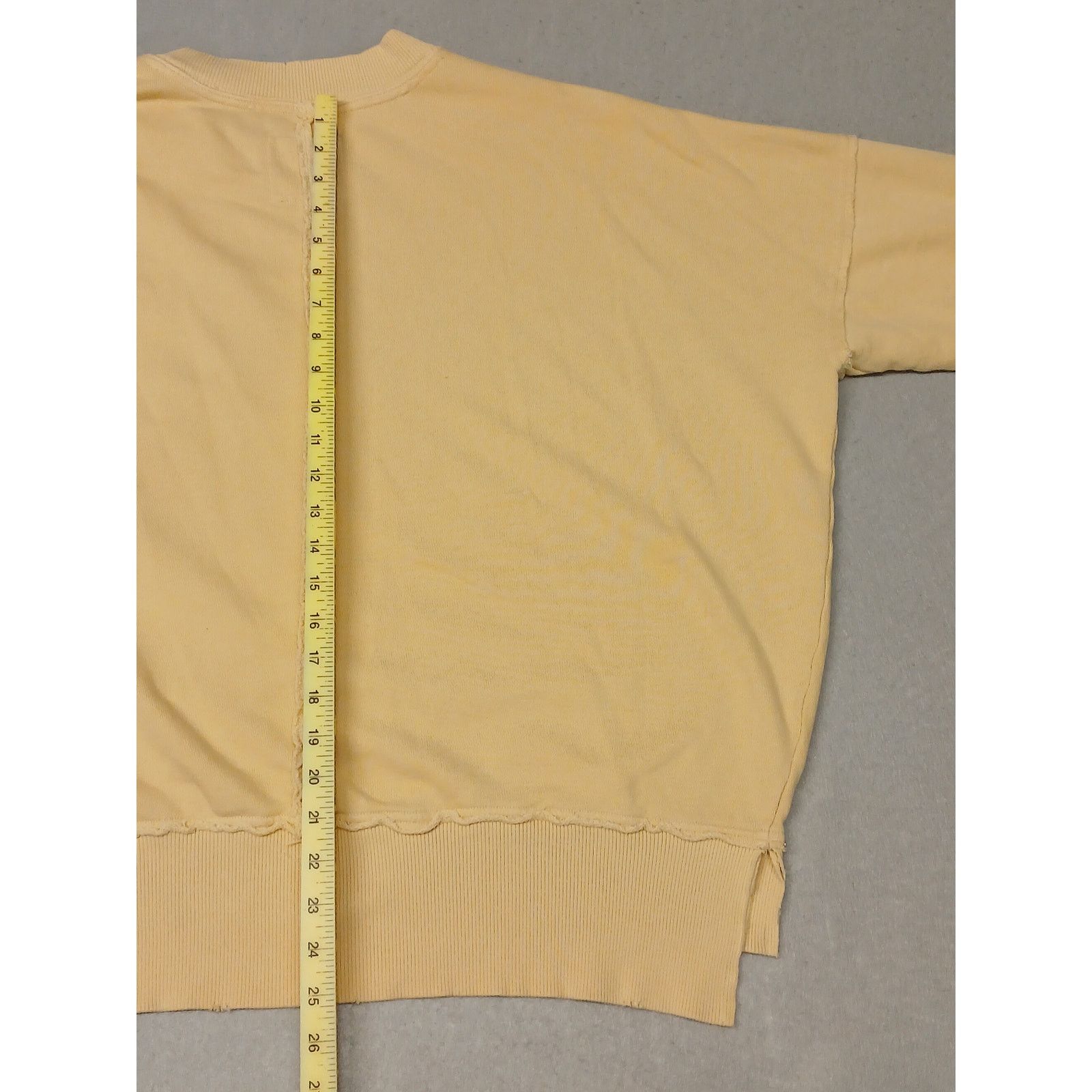 Aries Aries (XS) Yellow Long Sleeve Stretch Pullover Sweatshirt Size XS / US 0-2 / IT 36-38 - 9 Thumbnail