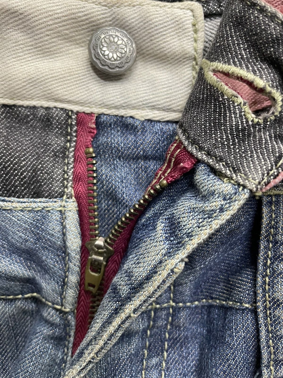 Japanese Brand Vintage Manydope Double Waist Denim Pants With Leather Belt Size US 32 / EU 48 - 10 Thumbnail