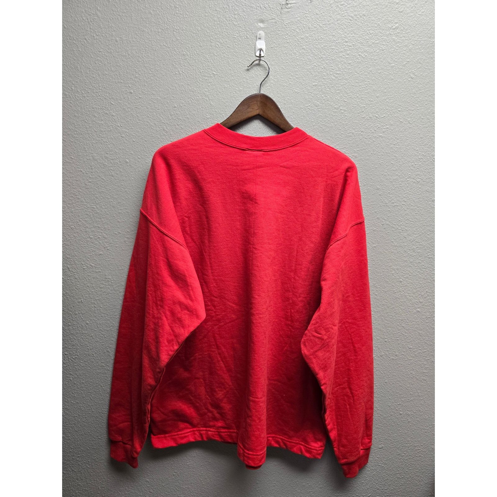 Vintage Vintage Blank Red Crewneck Sweatshirt Fashion Gear XXL 90s Size US XXL / EU 58 / 5 - 3 Thumbnail