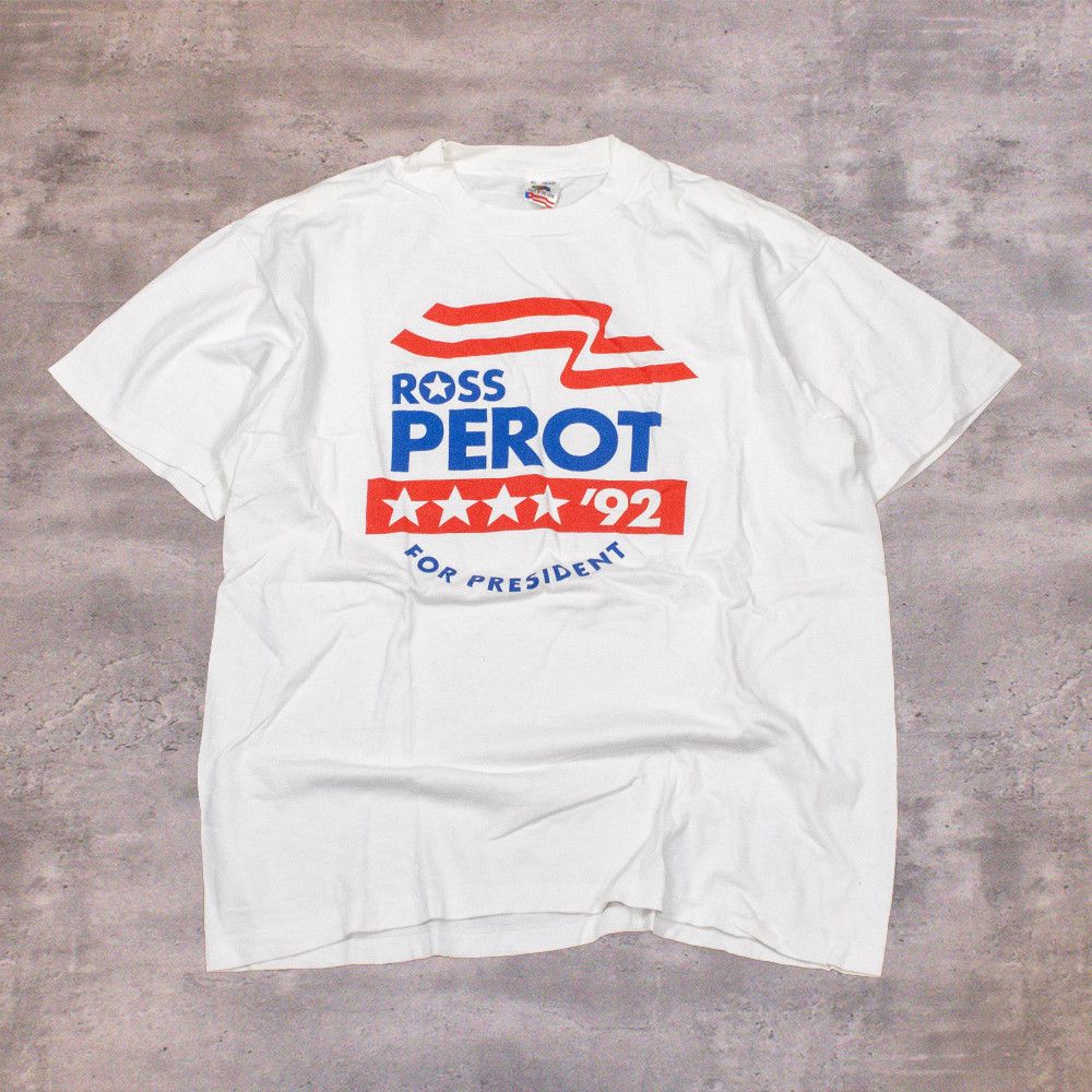 Fruit Of The Loom × Vintage Vintage 1992 Ross Perot For President Single Stitch Tee Size US L / EU 52-54 / 3 - 1 Thumbnail