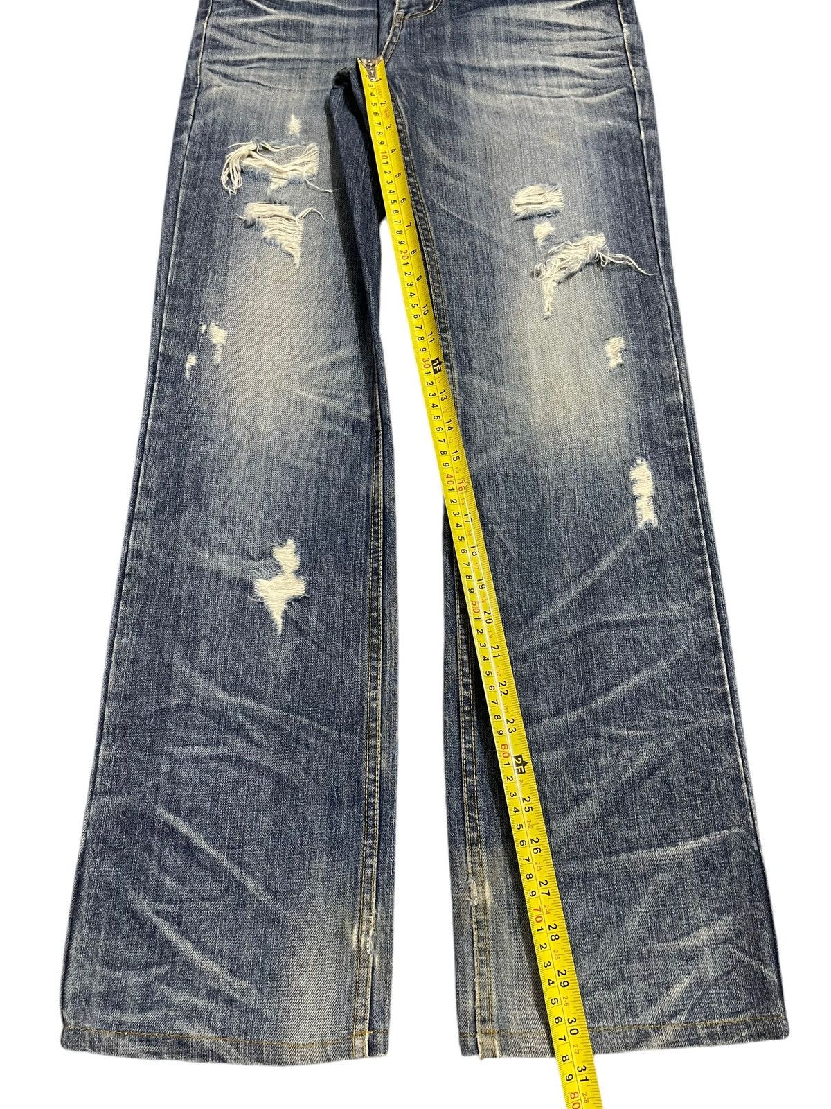 semanticdesign Vintage Japanese Brand Blue Wash Distressed Loose Jeans Size US 30 / EU 46 - 13 Thumbnail
