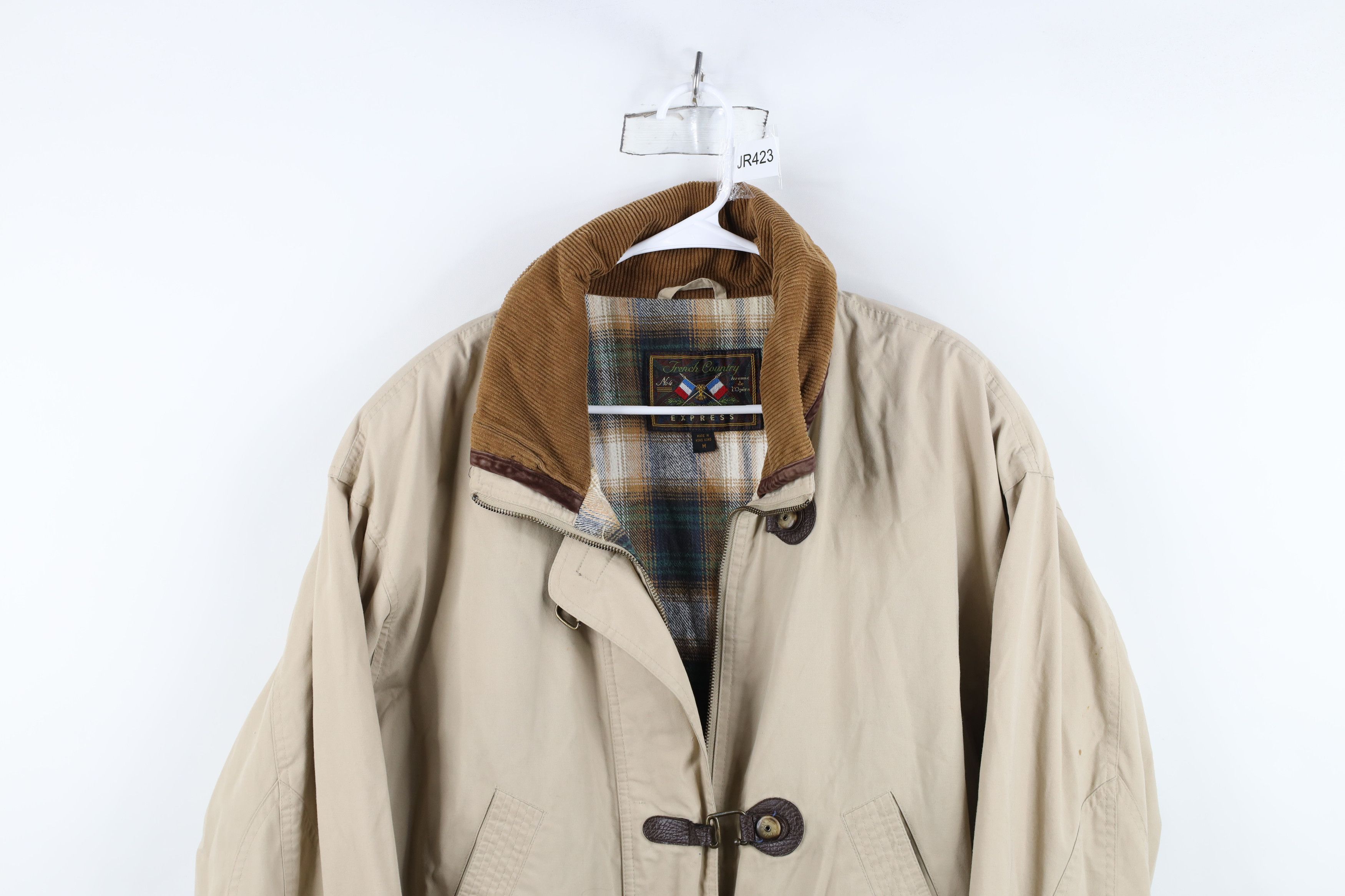 Express Vintage 90s Express Flannel Lined Hook Clasp Parka Jacket Size US M / EU 48-50 / 2 - 2 Thumbnail