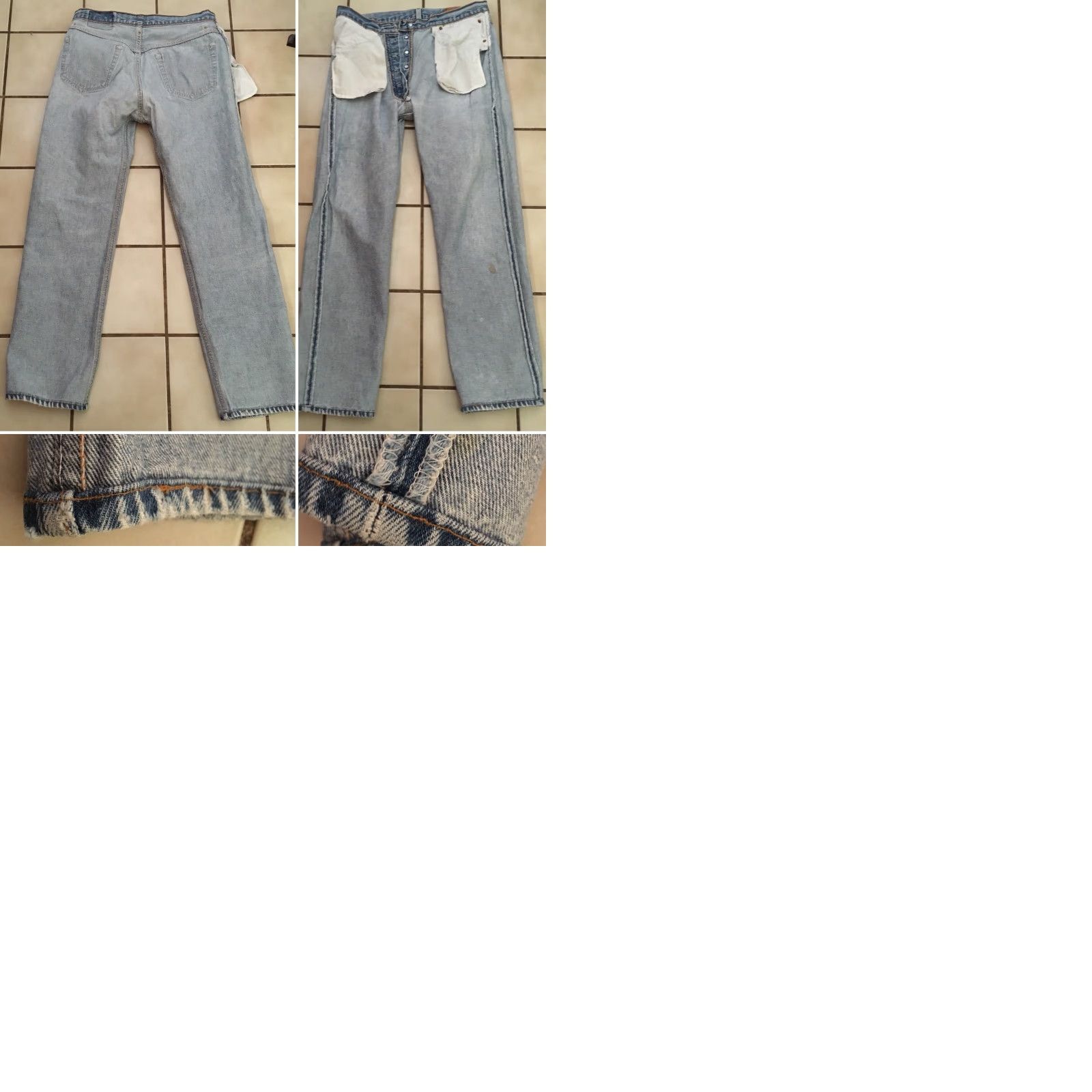 Vintage VINTAGE Levi’s 501 Jeans Button Fly 35 33 Measure 31.5 x 29.25 Distressed Blue Denim Made in USA Mens/Womens Jeans 501xx Size US 30 / EU 46 - 9 Thumbnail
