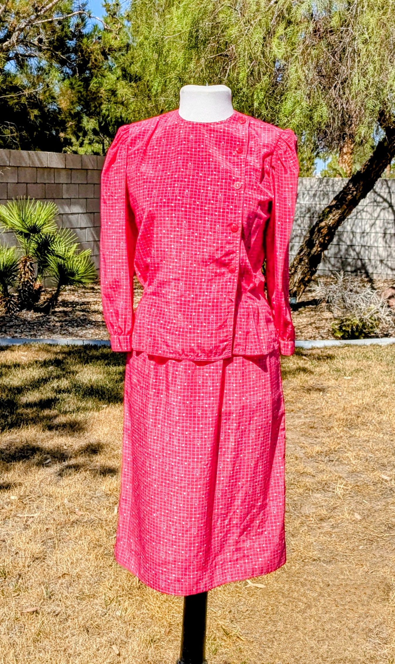 Designer 1980s Charles Bianco Italian Collection Petite Dress Set Size M / US 6-8 / IT 42-44 - 1 Thumbnail