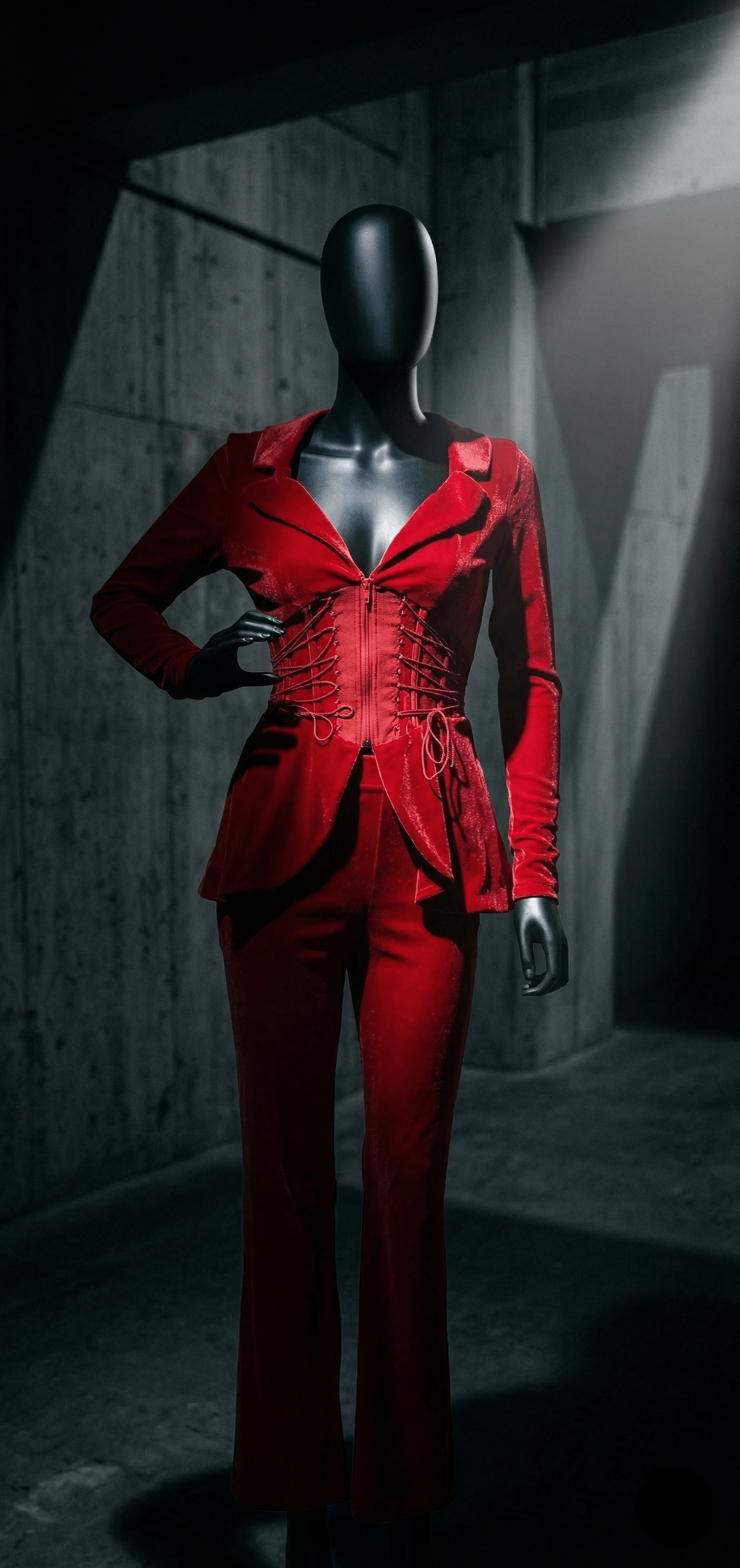 Other Corset Jacket + Flare Pants | Red | Size S Size S / US 4 / IT 40 - 1 Thumbnail