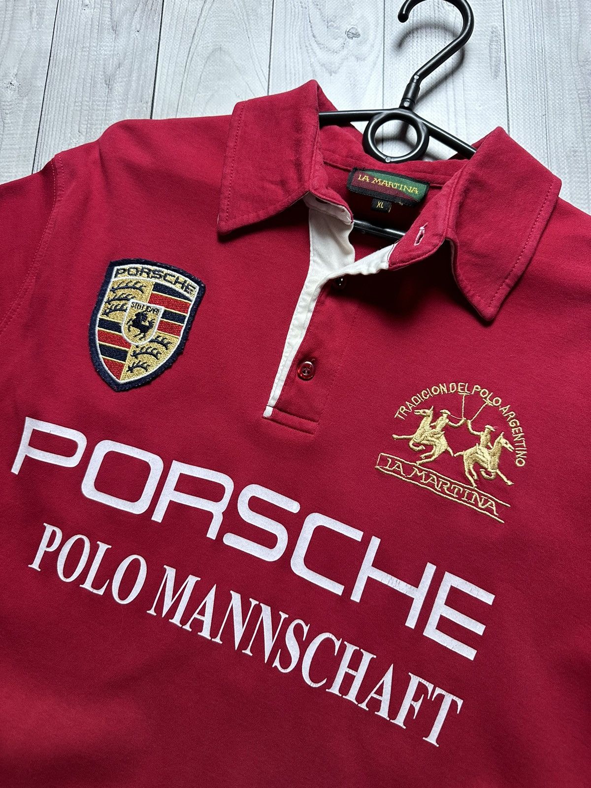Vintage Vintage Polo L A Martina Porsche size L/XL logo rare Size US L / EU 52-54 / 3 - 5 Thumbnail