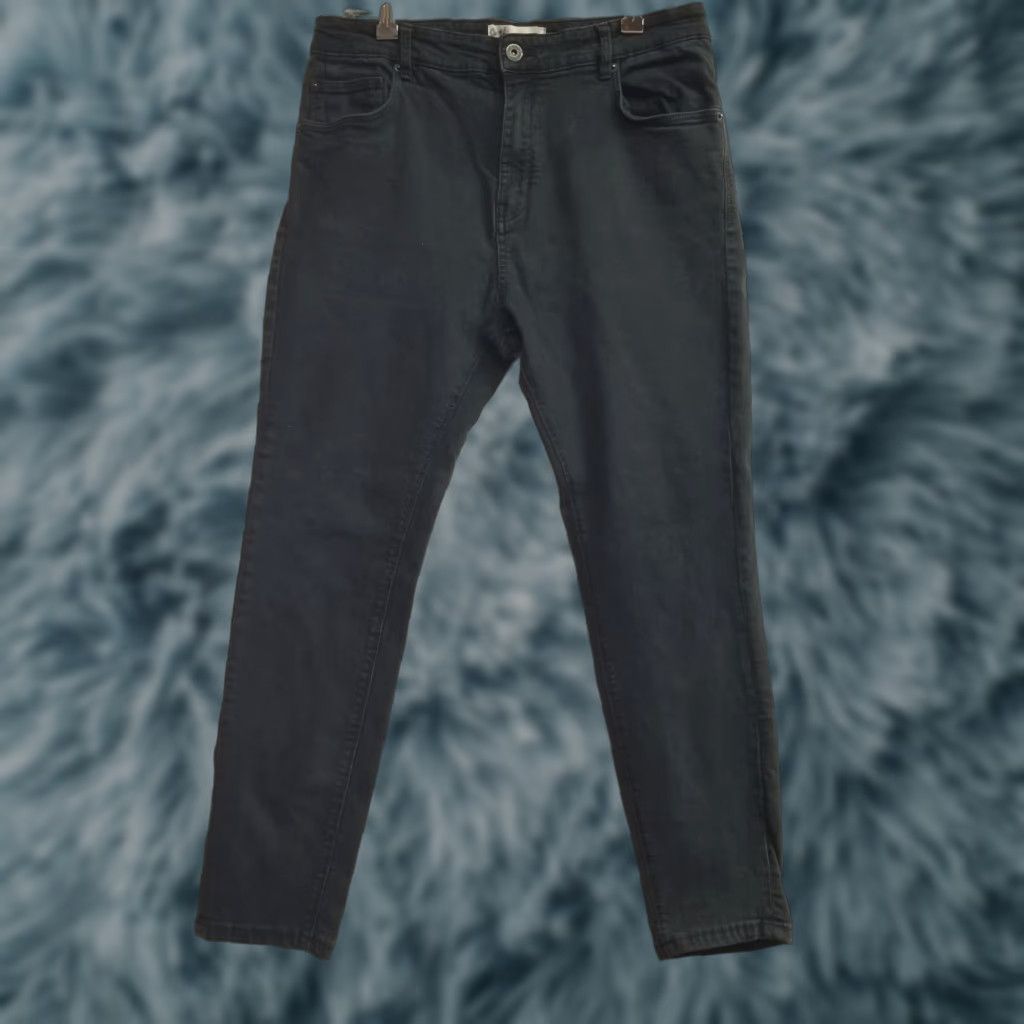 Vintage Pull & Bear Jeans Men Tapered Slim Fit Black Size 32 Inseam 30 Measurements Size US 32 / EU 48 - 1 Thumbnail