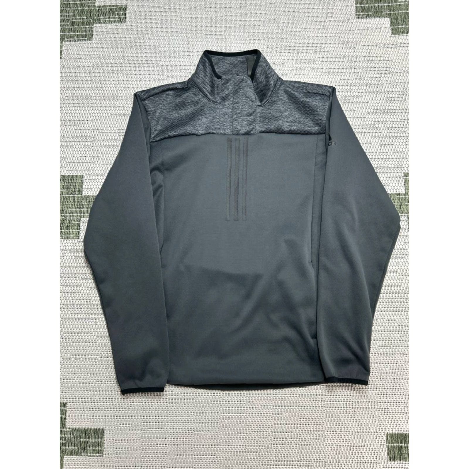 Adidas Adidas Team Issue Quarter Zip Sweatshirt Mens M Gray Mock Neck Climawarm Sweatshirt/Zip Pullover Athletic Reg Style Sports 1/4 Zip Mens Size US M / EU 48-50 / 2 - 2 Thumbnail