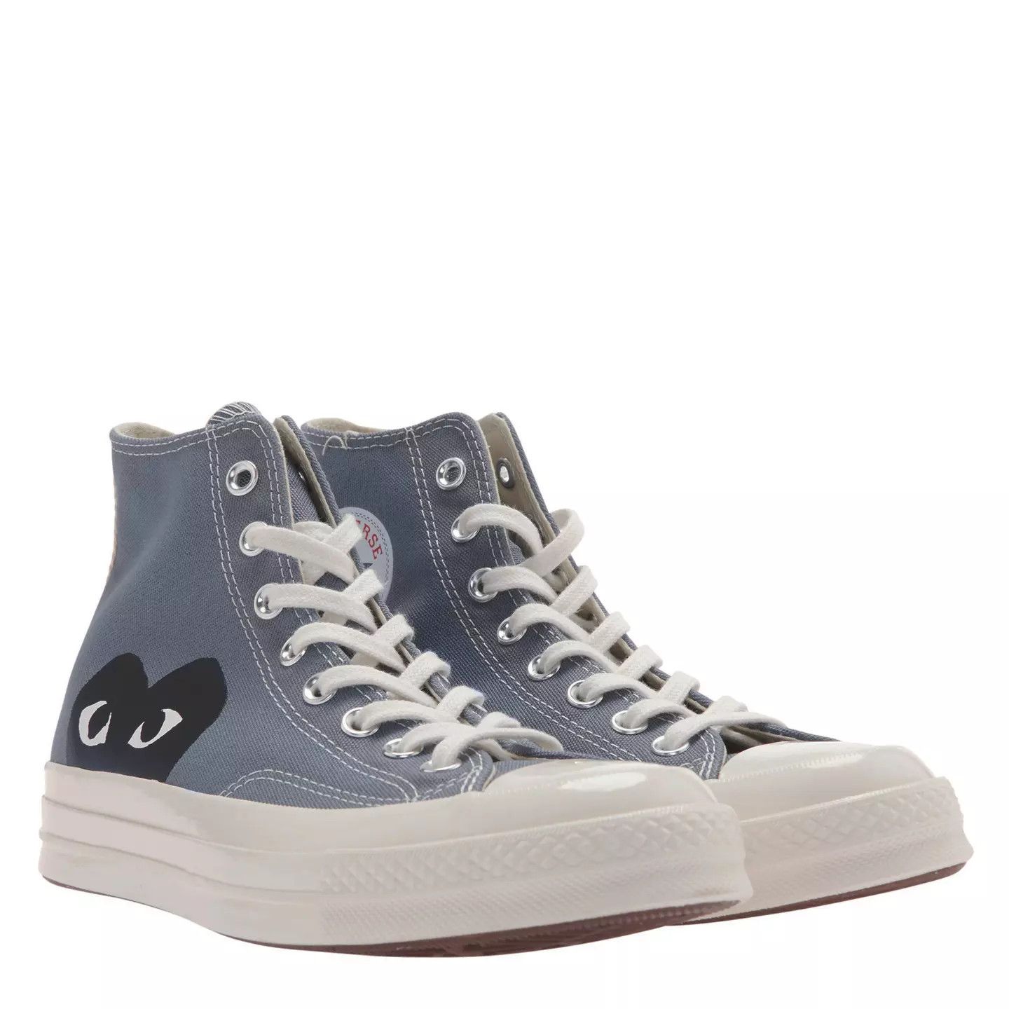 Comme des Garcons PLAY o1g2r1mq0426 Chuck Logo High Top Trainers in Grey Size US 7 / EU 40 - 4 Thumbnail