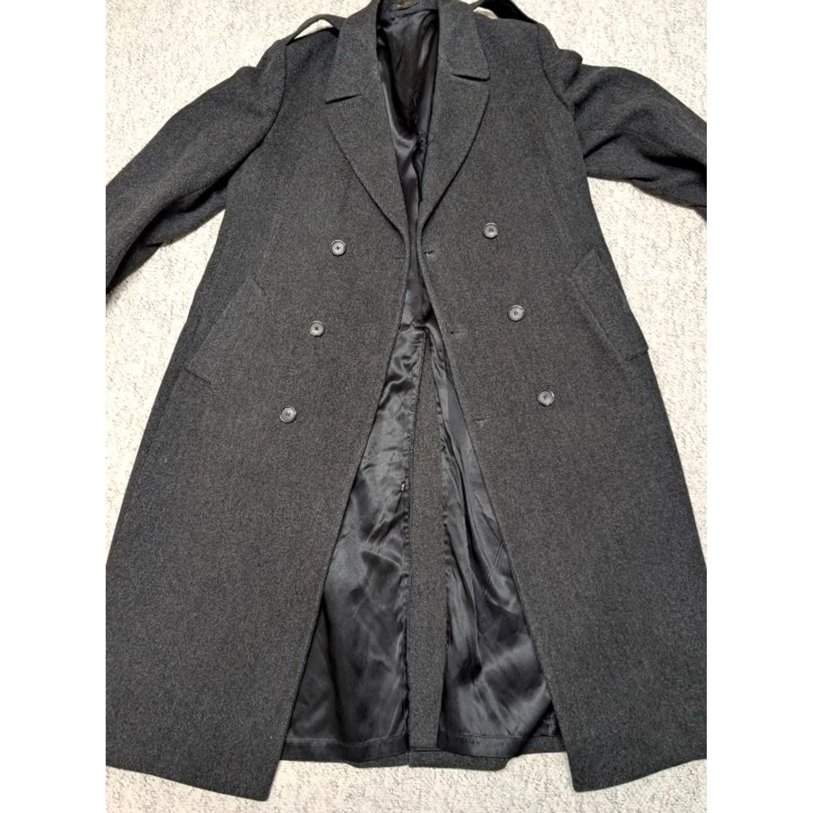 London Fog VINTAGE London Fog Overcoat Mens Adult XLT Black Wool Double Breasted Trench Coat USA Made Size US XL / EU 56 / 4 - 5 Thumbnail
