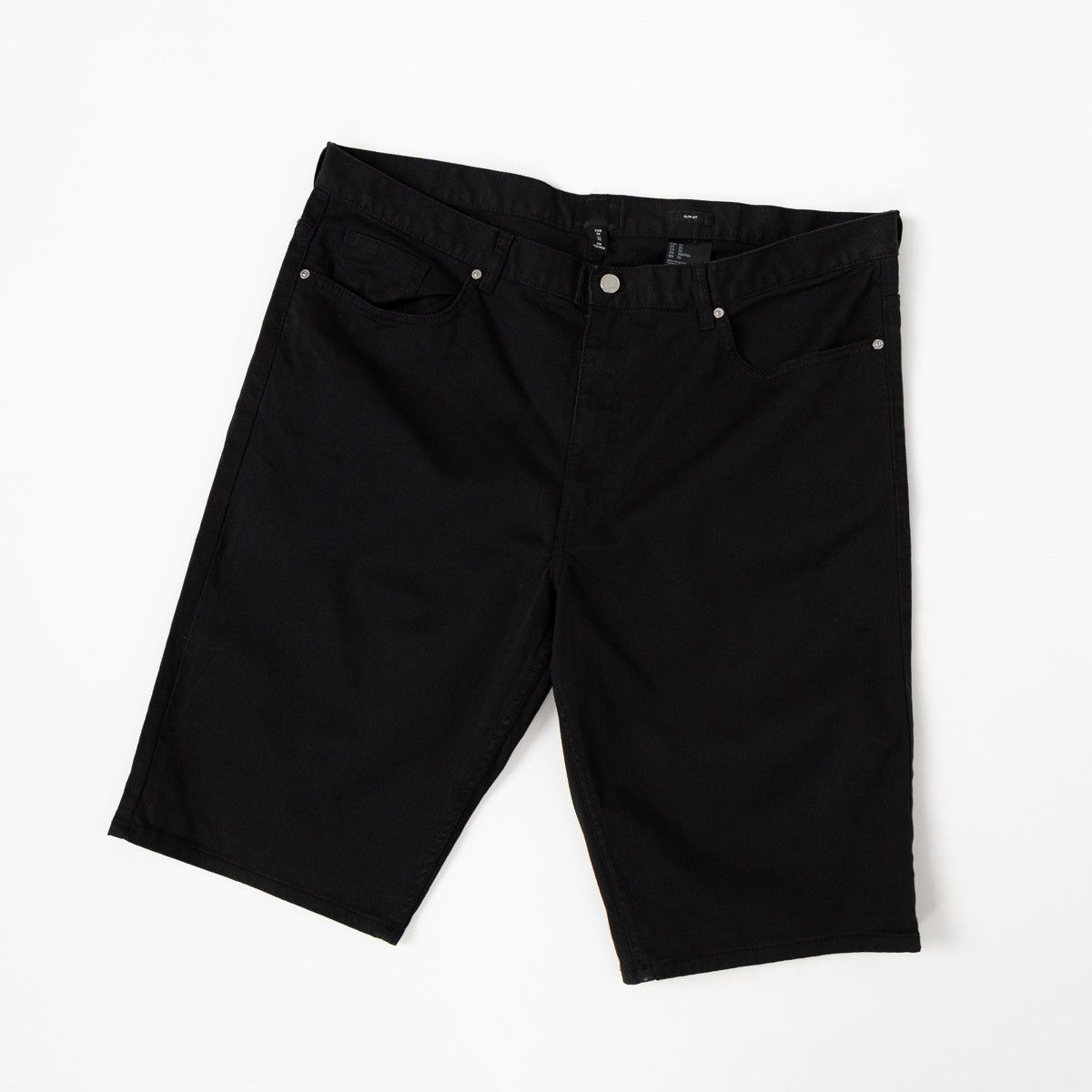 H&M H&M Mens Black Denim Shorts Slim Fit Casual Summer Cotton Size US 36 / EU 52 - 1 Thumbnail