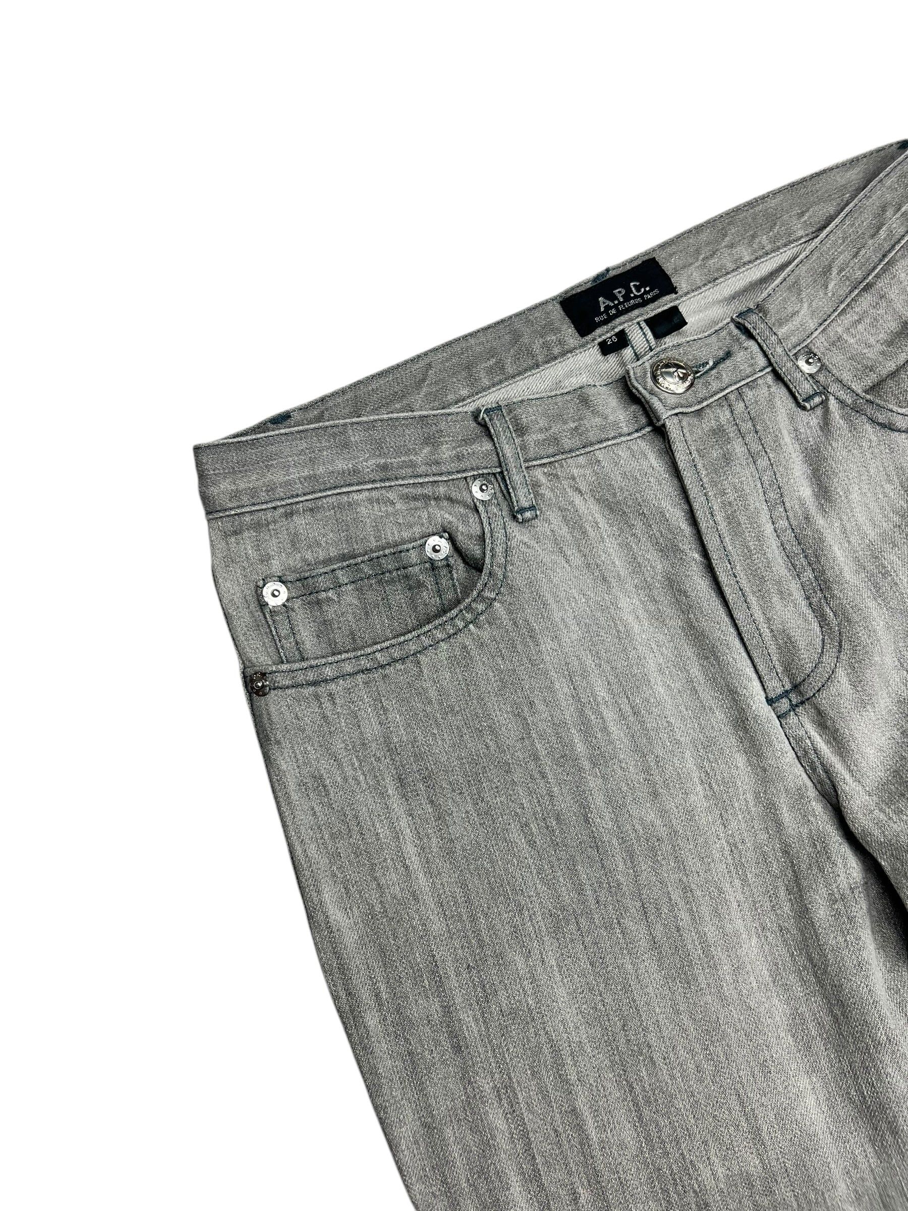 A.P.C. A.P.C Grey Washed Slim Jeans - 28" Size US 28 / EU 44 - 2 Thumbnail
