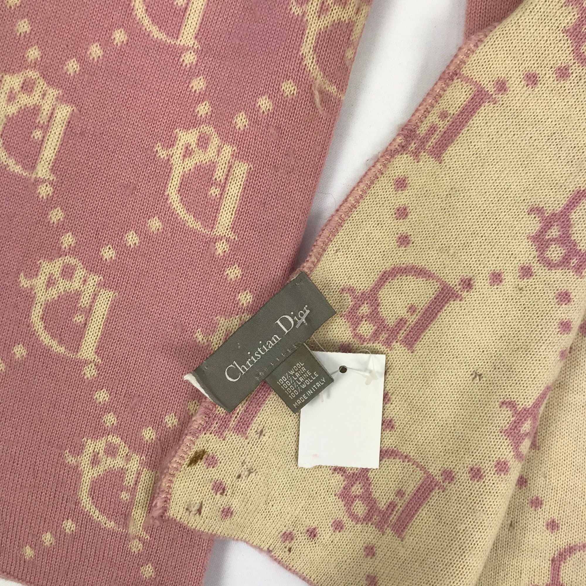 Christian Dior Monsieur Vintage Christian Dior Scarf Knit Monogram Wool Scarves Size ONE SIZE - 4 Thumbnail