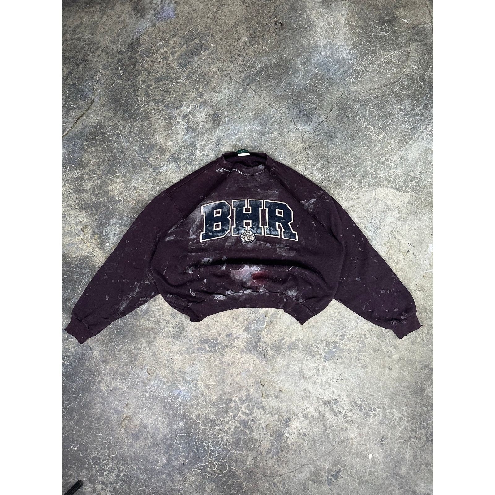 Vintage Vintage BHR THRASHED CREWNECK Size US L / EU 52-54 / 3 - 7 Thumbnail