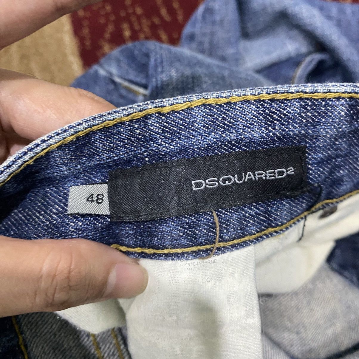 Dsquared2 Dsquared2 Blue Wash Distressed Button-Fly Straight Jeans Size US 32 / EU 48 - 15 Thumbnail