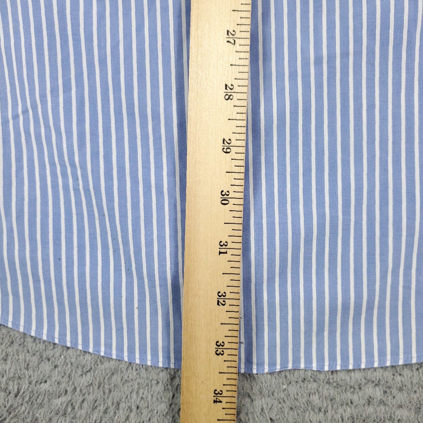 Brooks Brothers Brooks Brothers Shirt Mens 16.5 Blue Striped Dress Button Long Sleeve Size 42R - 5 Thumbnail