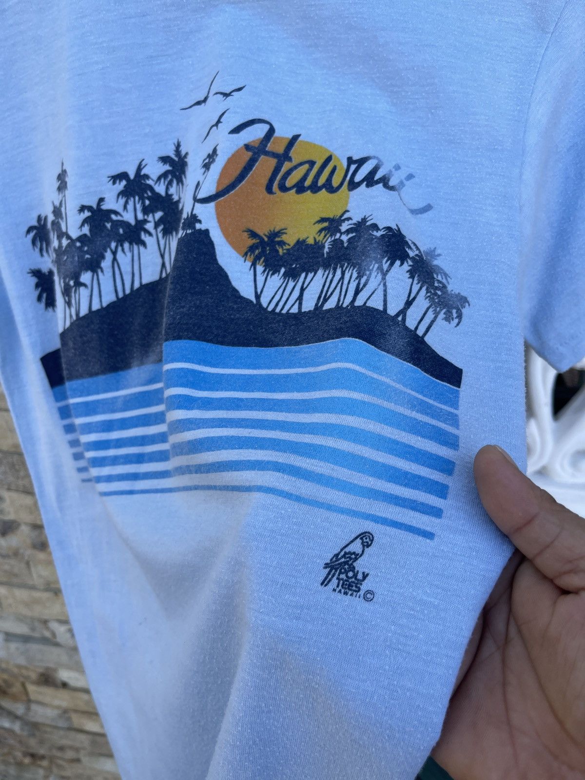 Vintage LastDrop🔥Rare🔥Vintage 70s HAWAII Polytees Sunstrokes T-Shirt Size US M / EU 48-50 / 2 - 3 Thumbnail