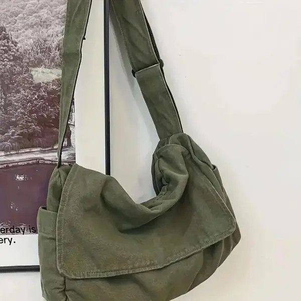 VIBE Vintage Handbag Canvas Teenager Shoulder Tote Bags Size ONE SIZE - 1 Thumbnail
