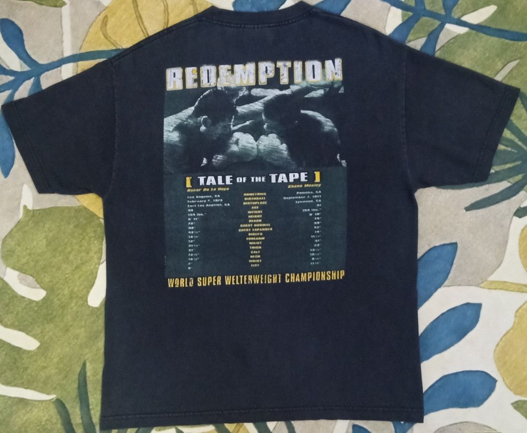 Rap Tees × Vintage Vintage De La Hoya vs Mosley II Redemption Promo T-shirt Size US L / EU 52-54 / 3 - 14 Thumbnail