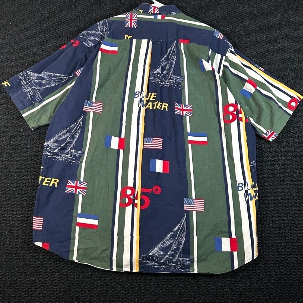 Nautica Nautica Shirt Button-Down Navy Blue Water Sailing Flag Short Sleeve XL Mens Collared Pocket-Graphic Preppy Casual"} Size US XL / EU 56 / 4 - 3 Thumbnail