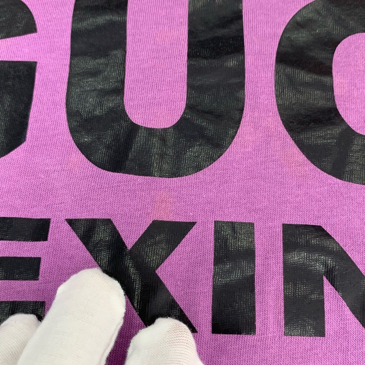 Gucci Gucci Purple Logo Cotton Tee (Size XXS) Size XXS / US 00 / IT 34 - 3 Thumbnail