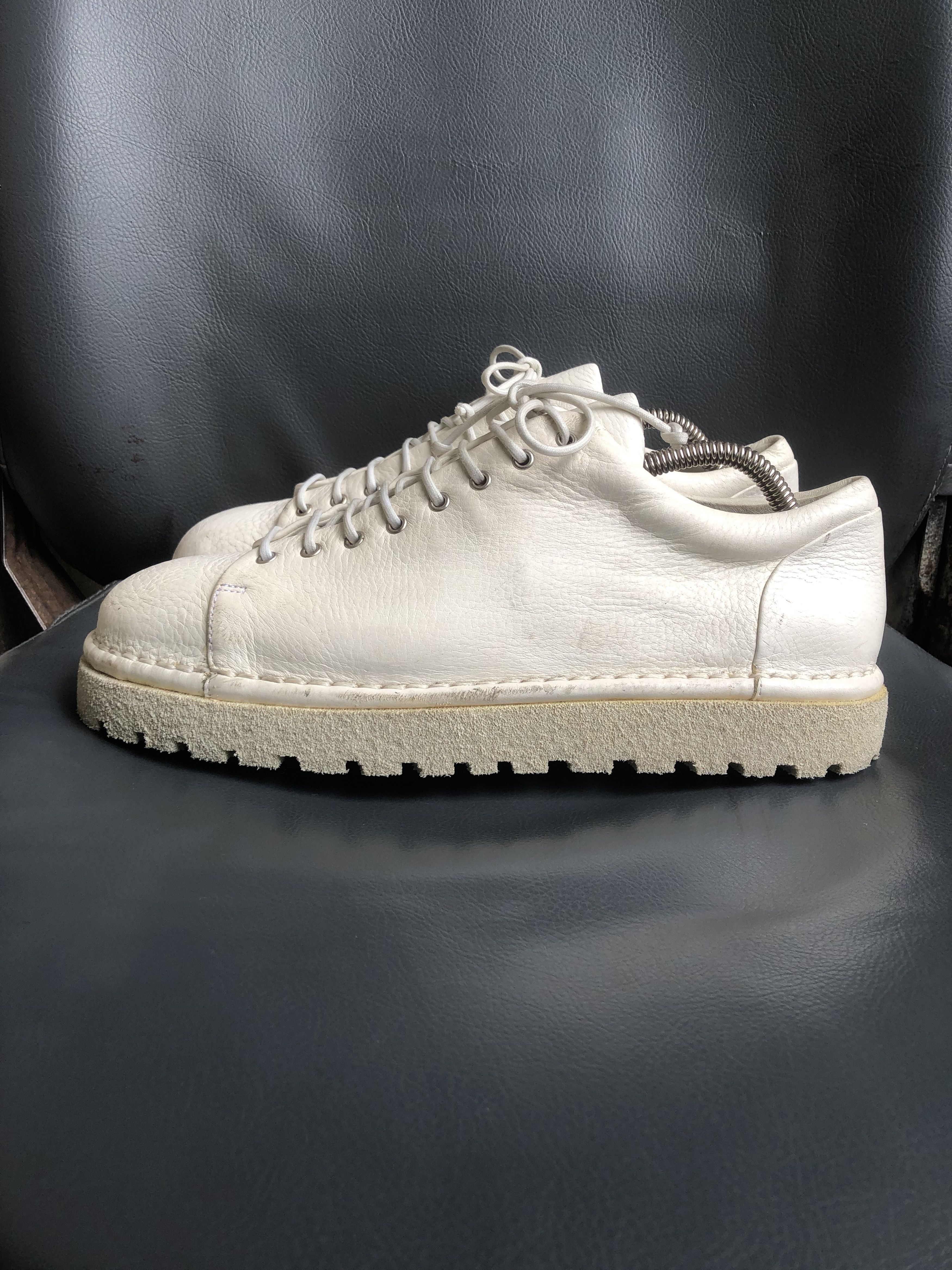 Marsell Marsell white Leather Unisex Darby Shoes Sz39 Made In 🇮🇹 Size US 8 / IT 38 - 4 Thumbnail