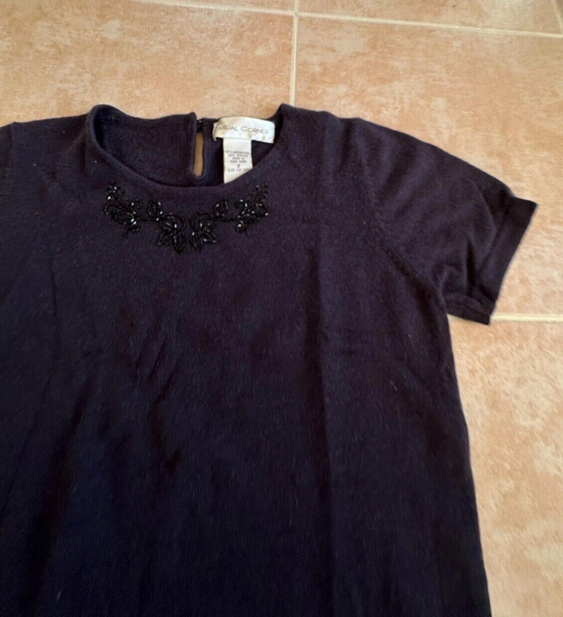 Designer Casual Corner Navy Merino wool Acrylic Blend Top size S Size S / US 4 / IT 40 - 6 Thumbnail