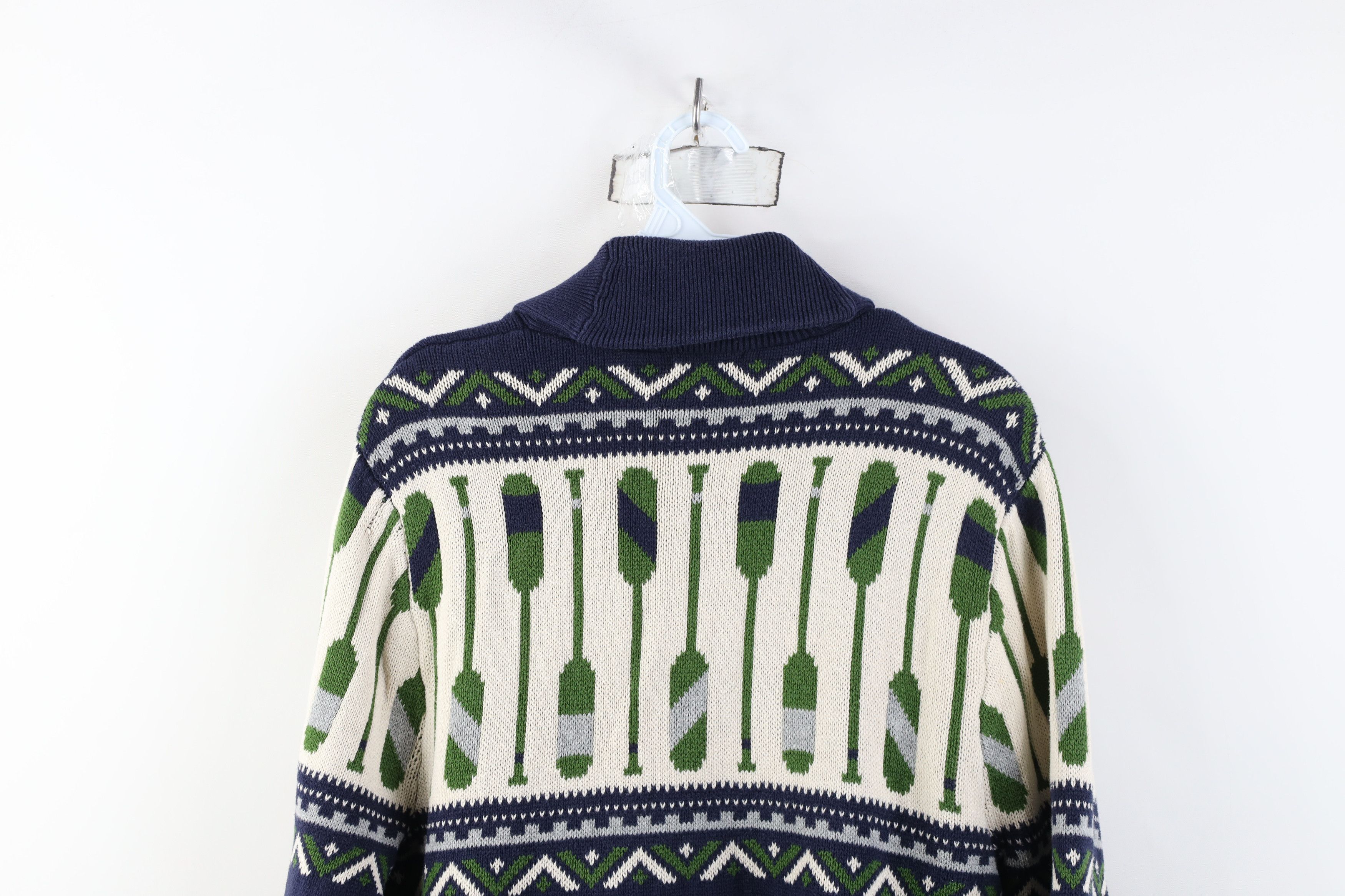 Vintage Vintage 90s Y2K Streetwear Fair Isle Shawl Cardigan Sweater Size US M / EU 48-50 / 2 - 12 Thumbnail