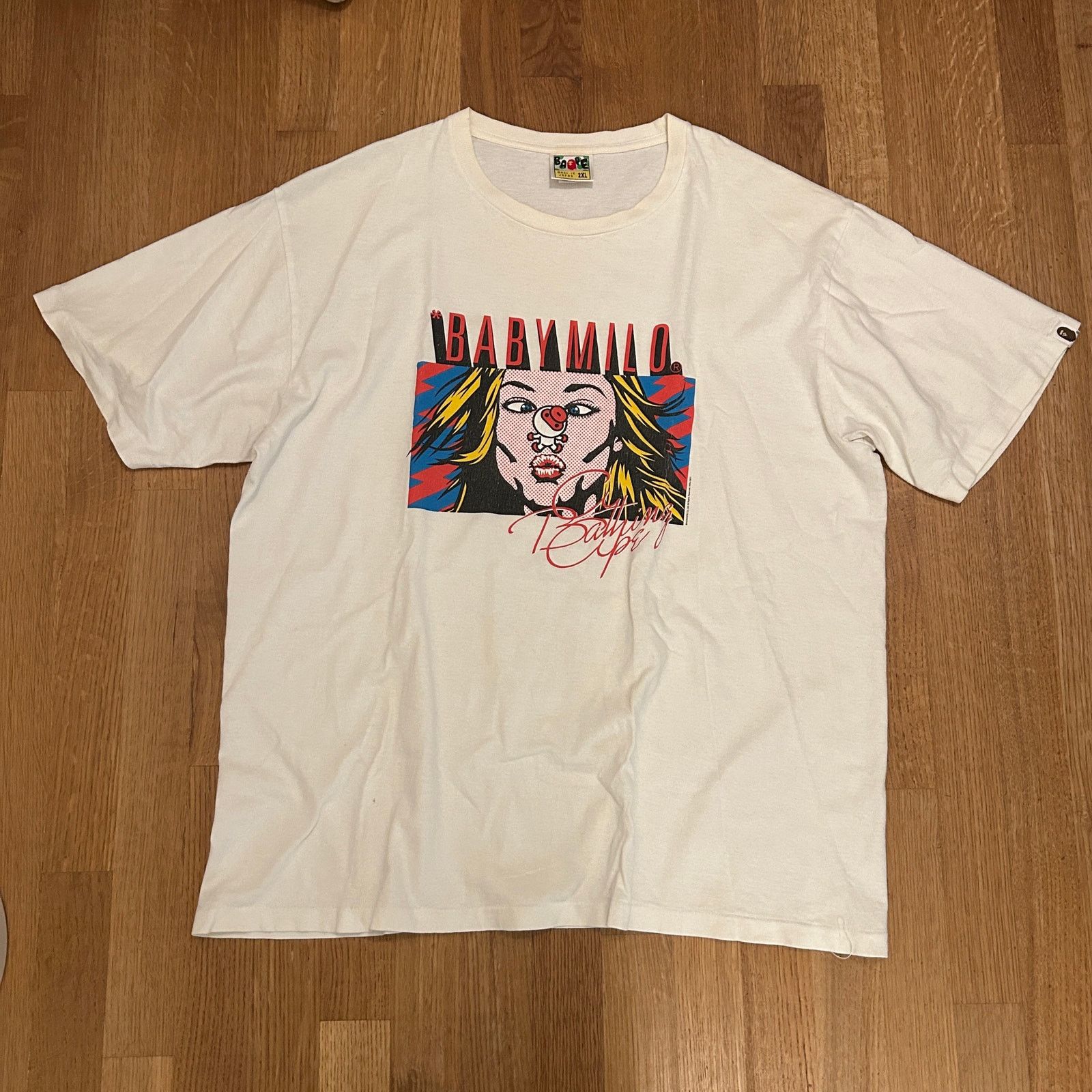 Bape Bape Baby Milo Tee White 2000s Size US XXL / EU 58 / 5 - 1 Thumbnail