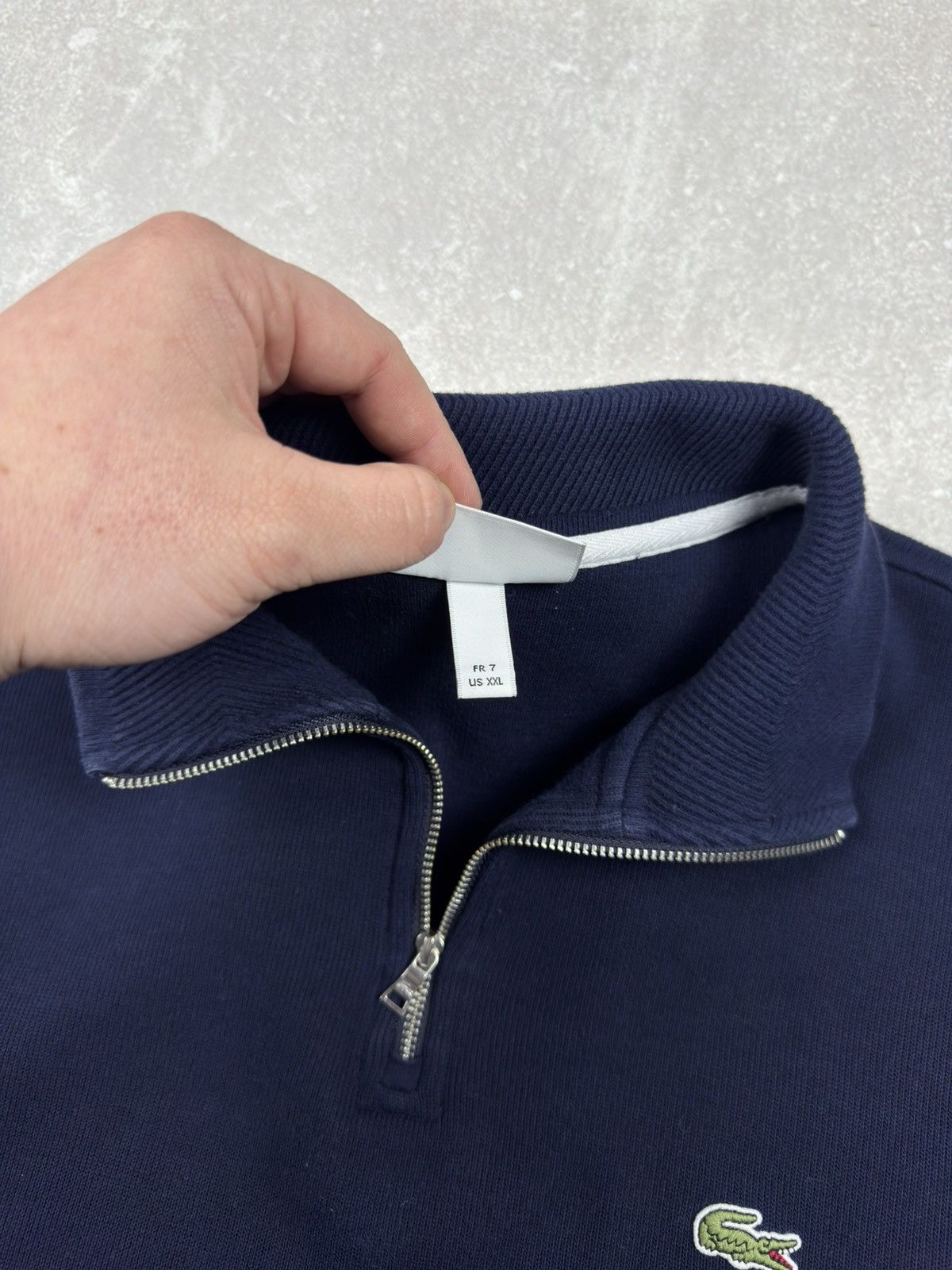 Lacoste Lacoste Mens Zip-Up 1/4 High Neck Interlock Sweatshirt Size US XXL / EU 58 / 5 - 6 Thumbnail