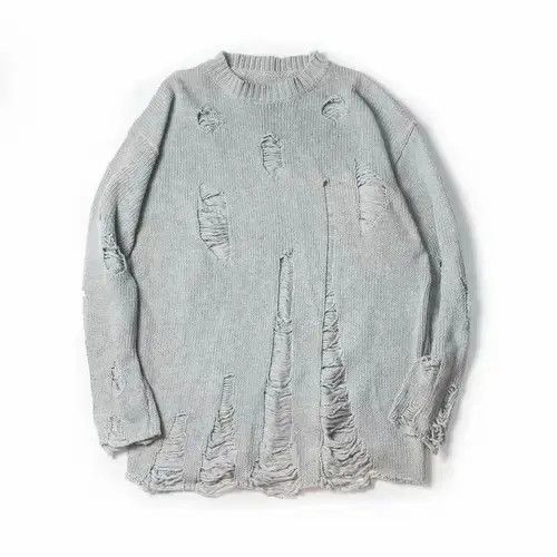 Other Wash Hole Ripped Knit Sweater Streetwear Size US XXL / EU 58 / 5 - 4 Thumbnail