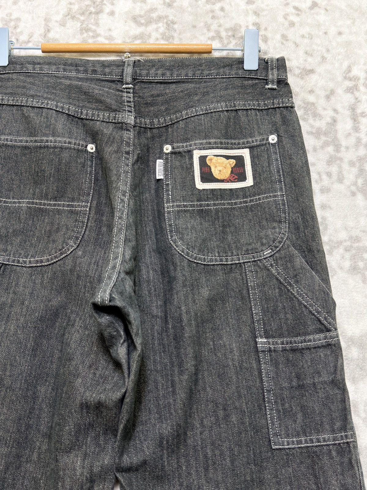Pink House Pink House Bear Patch Black Denim Carpenter Pants Size US 29 - 11 Thumbnail