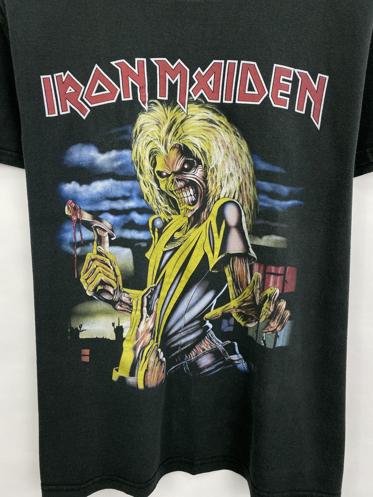 Iron Maiden ☠️ Vintage 90s Iron Maiden Death Skull Skeleton T-Shirt Retro Size US M / EU 48-50 / 2 - 4 Thumbnail