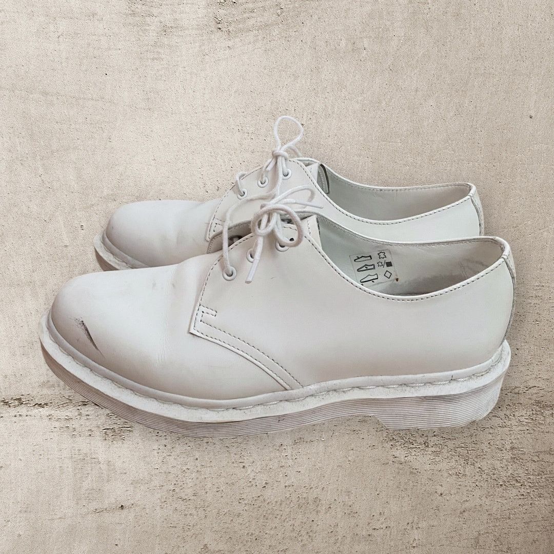 Dr. Martens Dr Martens 1461 Mono Oxford Shoes White Leather Size US 7 / EU 40 - 4 Thumbnail