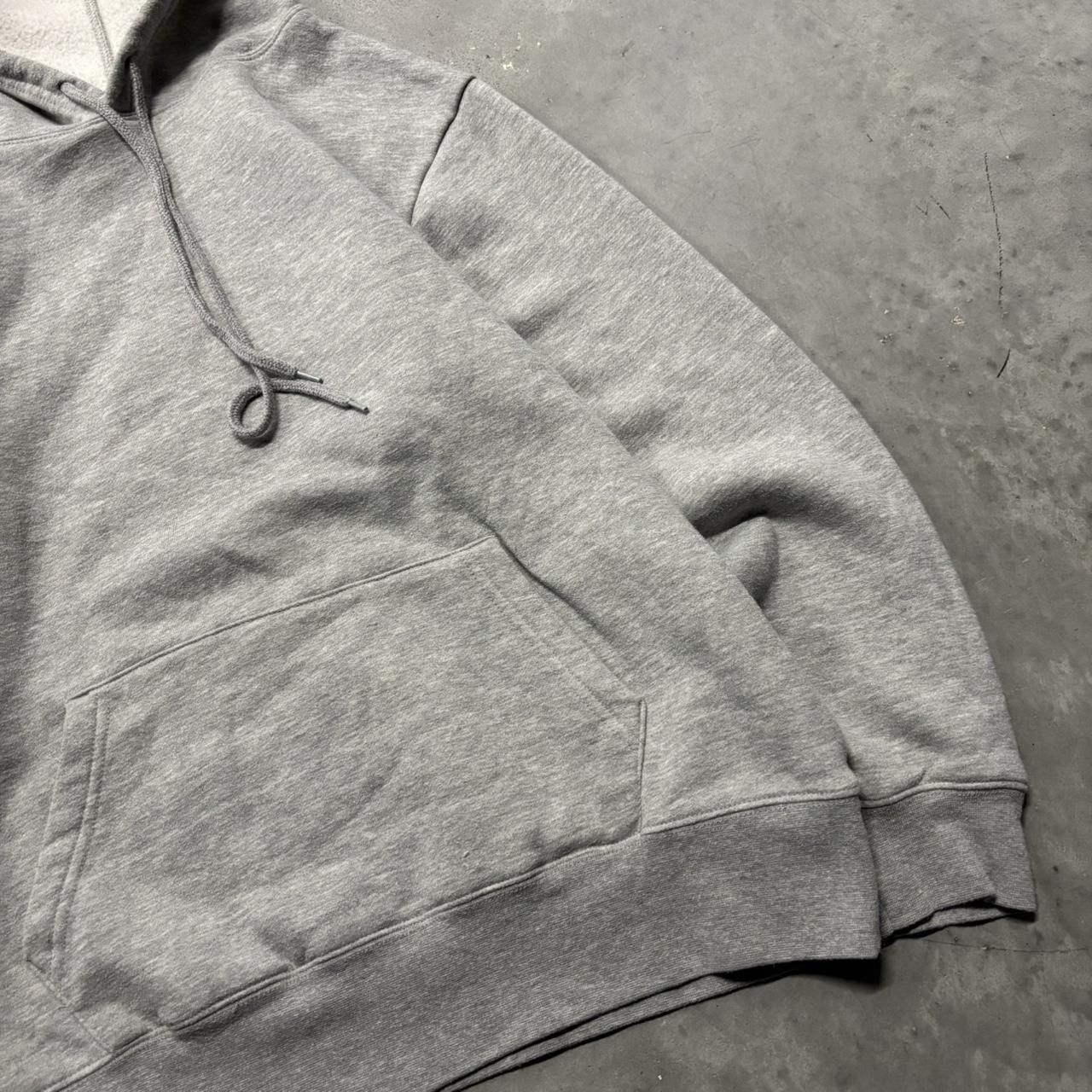 Japanese Brand × Vintage Crazy Vintage Y2K/2000s Light Grey Blank Streetwear Essential Hoodie! Size US L / EU 52-54 / 3 - 4 Thumbnail