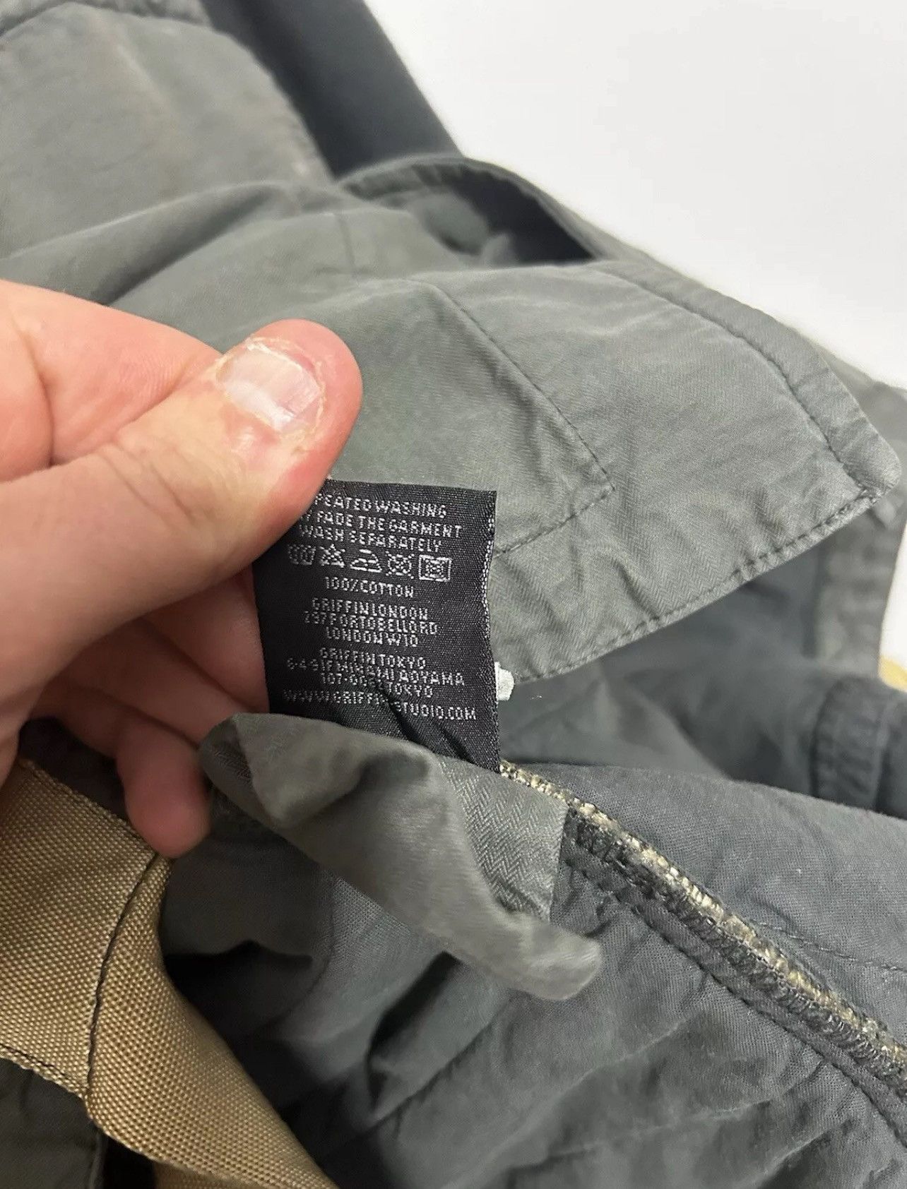 Griffin Griffin Blade-cut Bomber Parka Cotton Green/Grey Mens Large Size US L / EU 52-54 / 3 - 7 Thumbnail