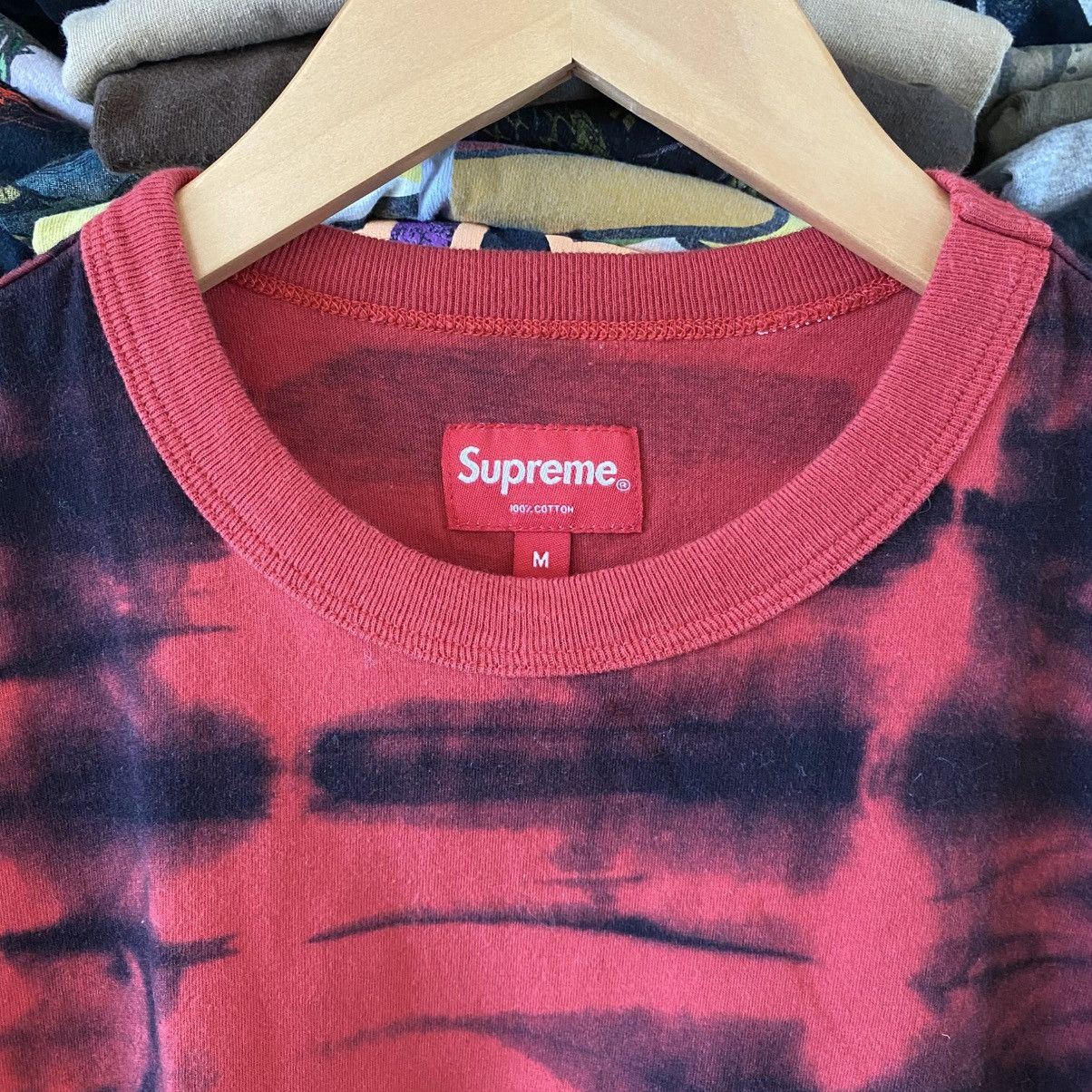 Supreme Supreme Tie Dye T-Shirt Red Black Size US M / EU 48-50 / 2 - 2 Thumbnail