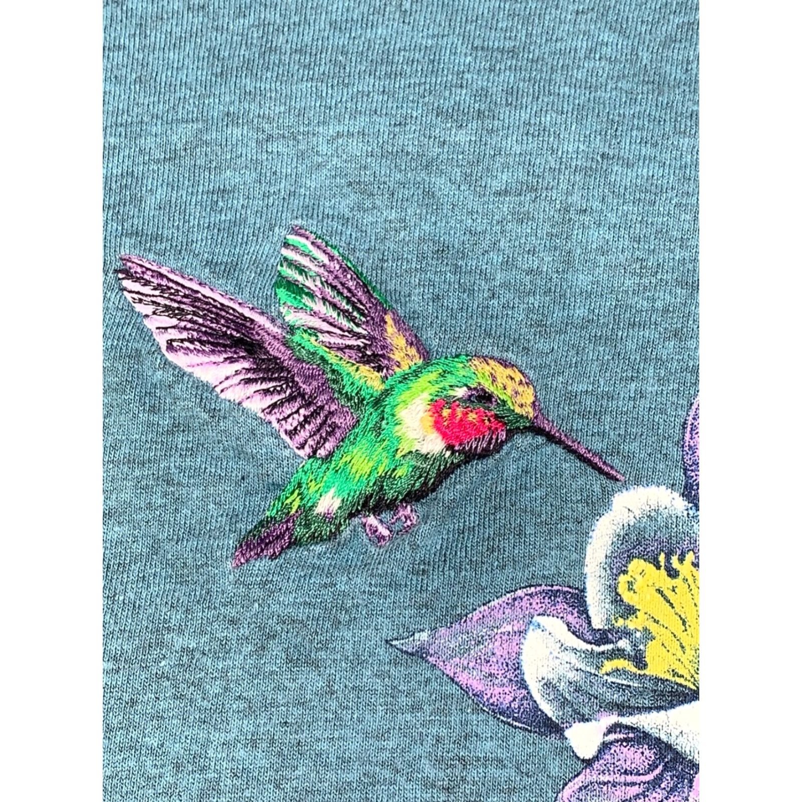 Vintage VINTAGE Signal Sport T-Shirt Men M Green Nature Forest Hummingbird 11013 Size US M / EU 48-50 / 2 - 5 Thumbnail