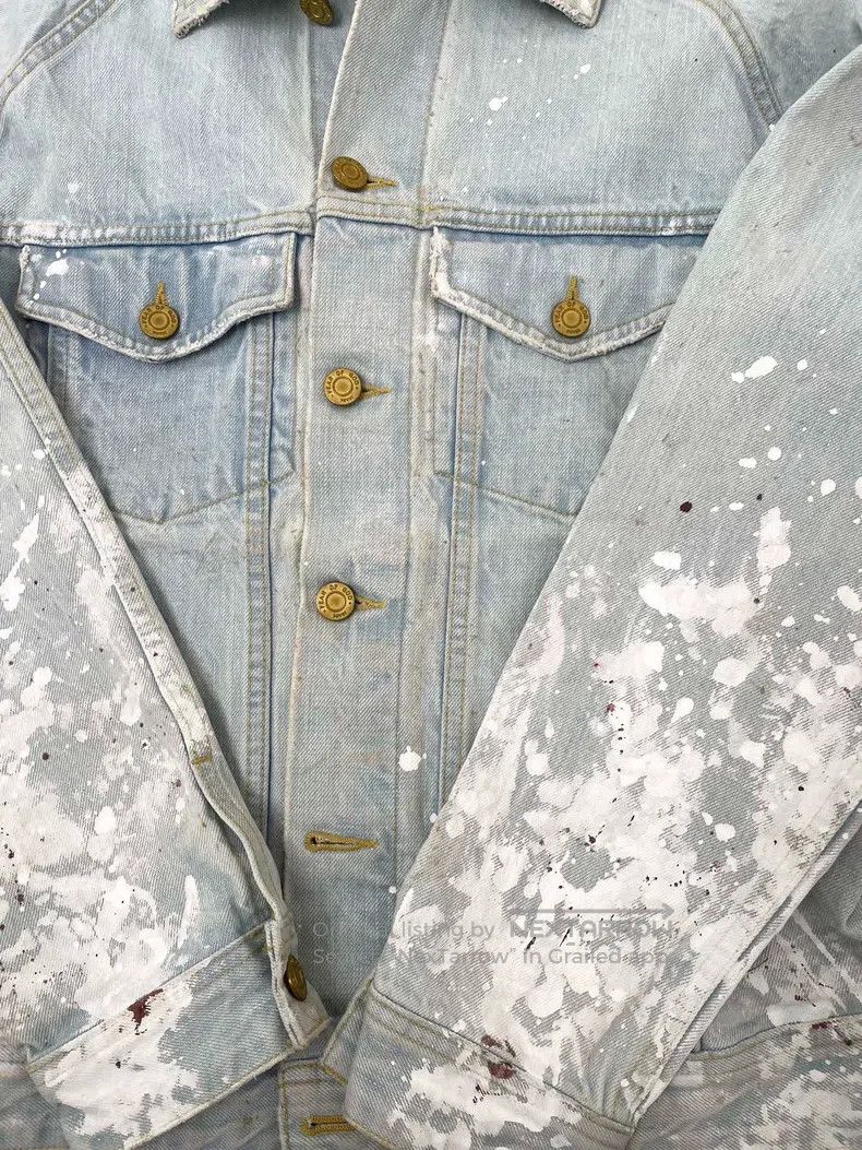 Fear of God Fear of God Splashed denim jacket Size US S / EU 44-46 / 1 - 7 Thumbnail