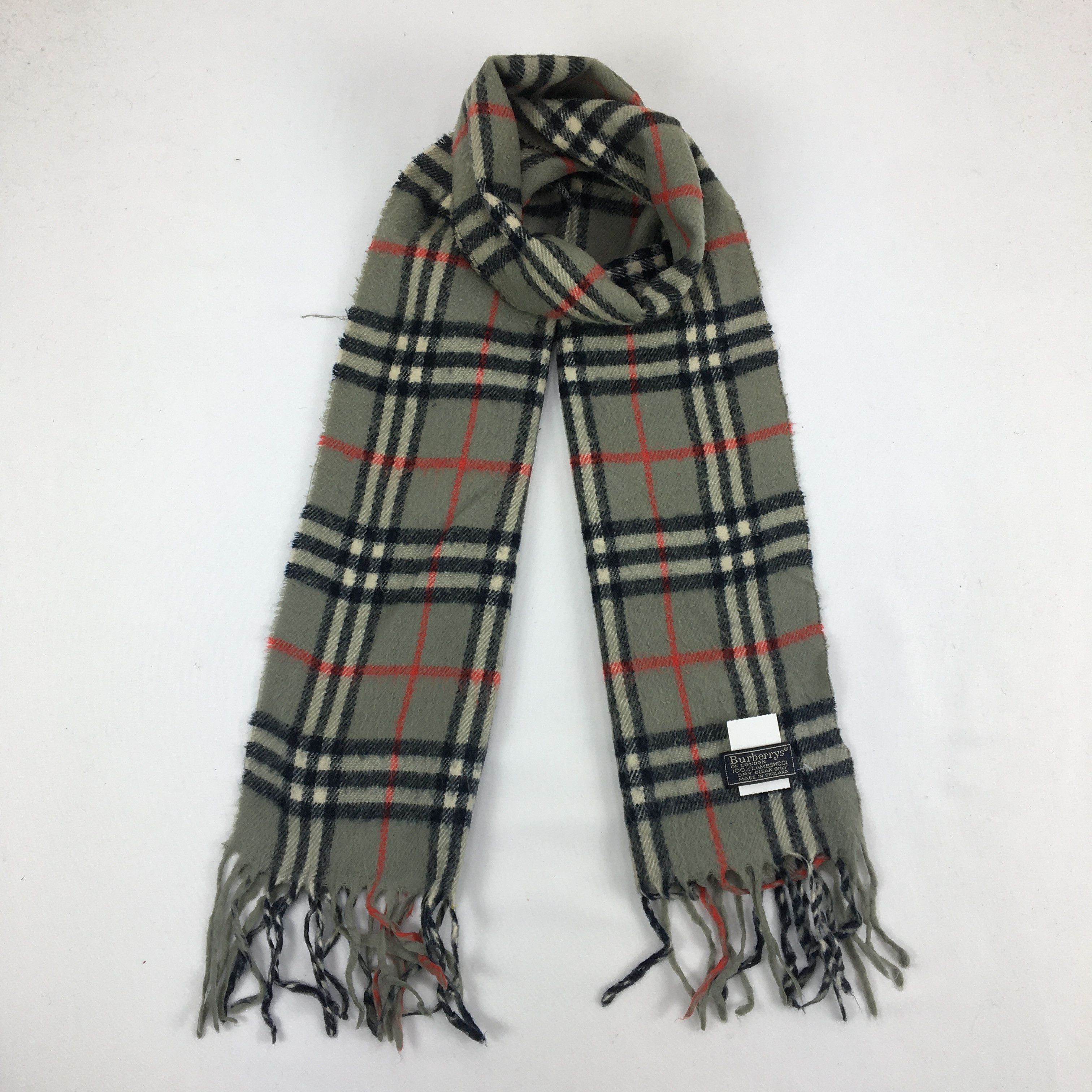Japanese Brand Vintage Burberry Scarf Muffler Wool Cashmere Scarves Size ONE SIZE - 1 Thumbnail