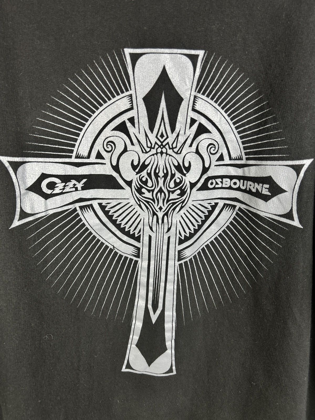 Band Tees Vintage Ozzy Osbourne Face Cross Boot Hoodie Metal Black ~S Size US S / EU 44-46 / 1 - 6 Thumbnail