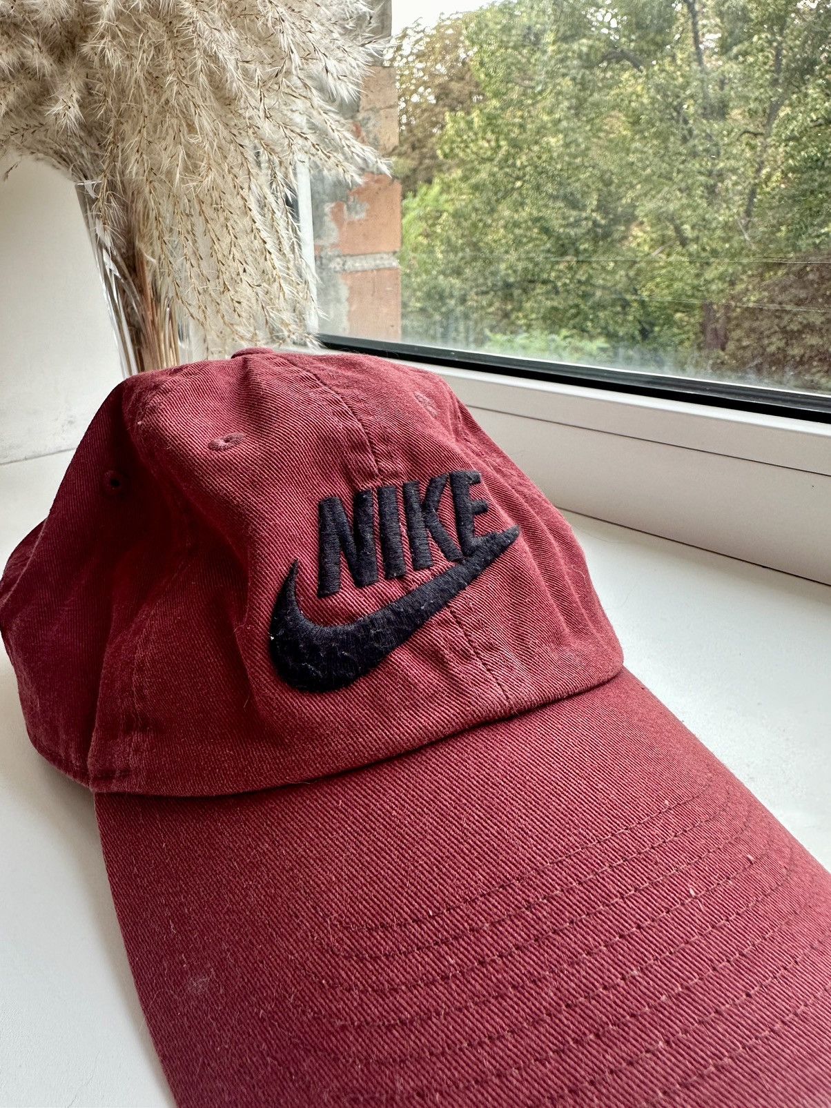 Nike Vintage Nike Red Cap Swoosh Big Logo Size ONE SIZE - 7 Thumbnail