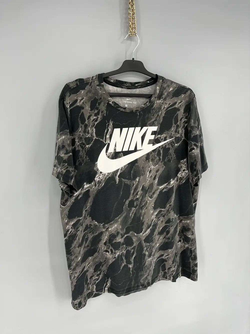 Band Tees × Vintage Nike Vintage Fire T-Shirt Y2K Nike Big Swoosh Streetwear Size US XL / EU 56 / 4 - 2 Thumbnail