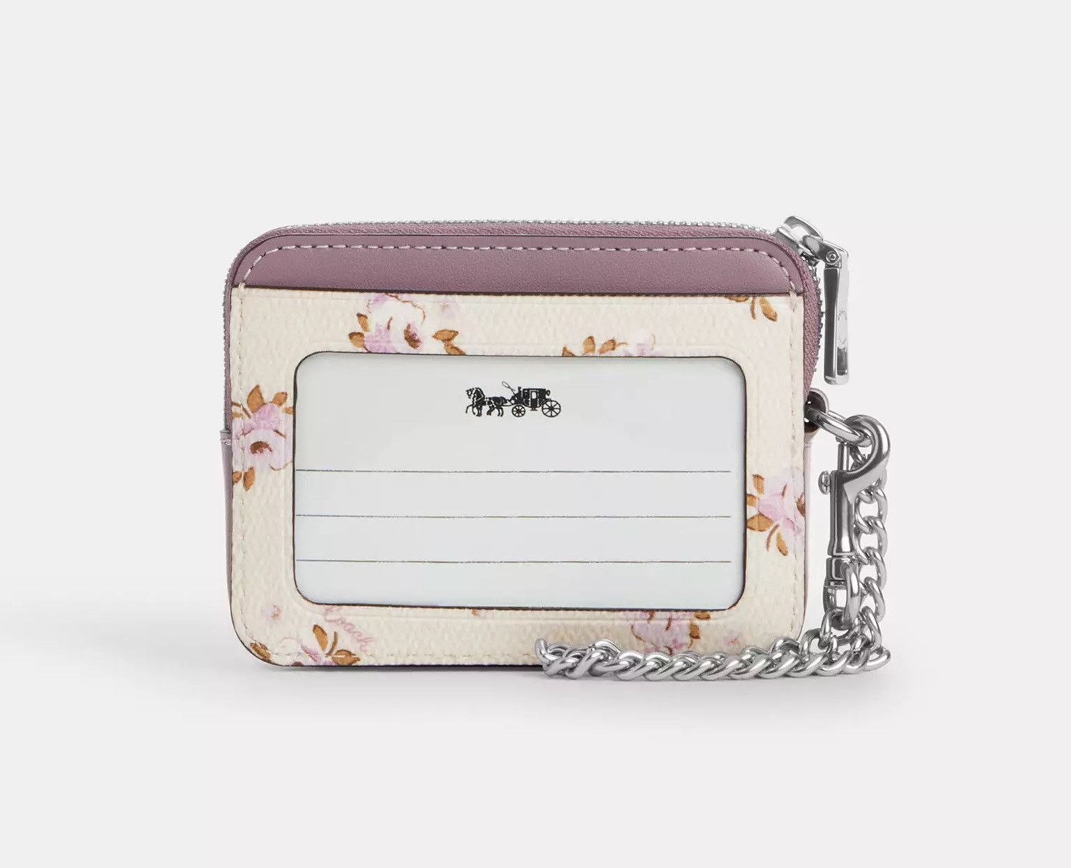 Coach Zip Card Case With Floral Print CAU43 Size ONE SIZE - 6 Thumbnail