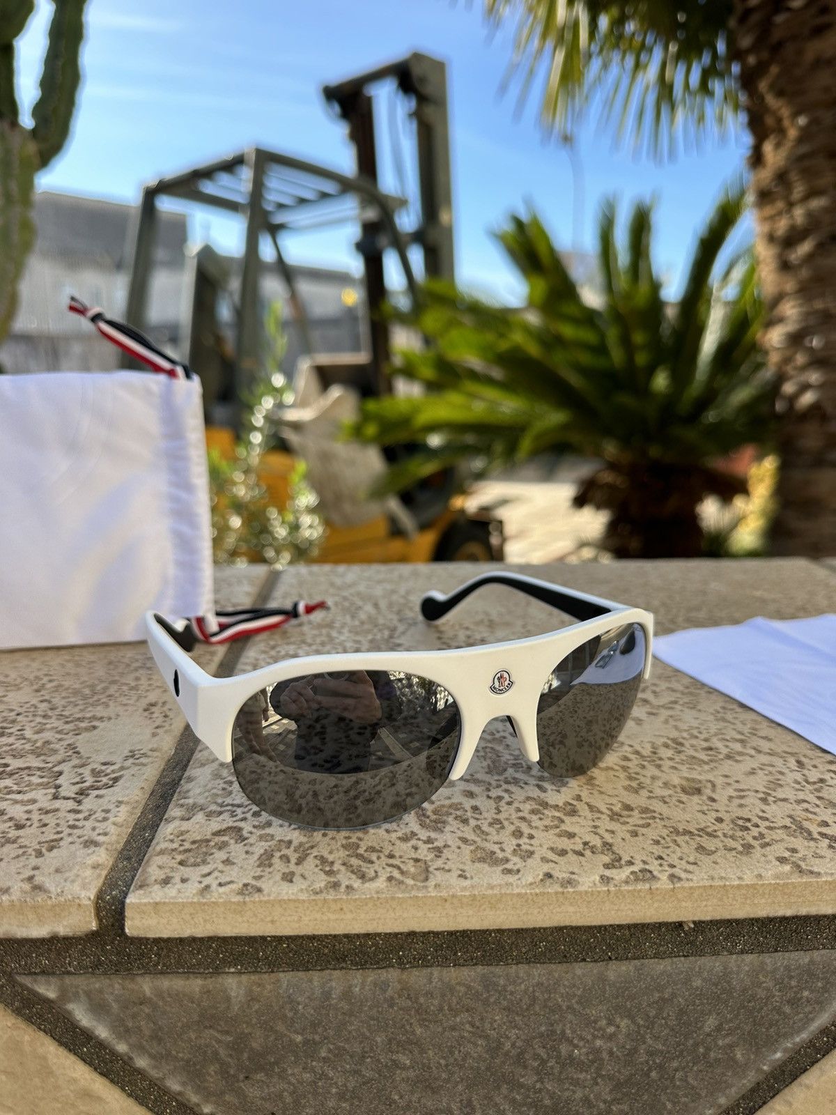 Moncler NEW Moncler Sunglasses Quattromila ML 0050 White Size ONE SIZE - 3 Thumbnail