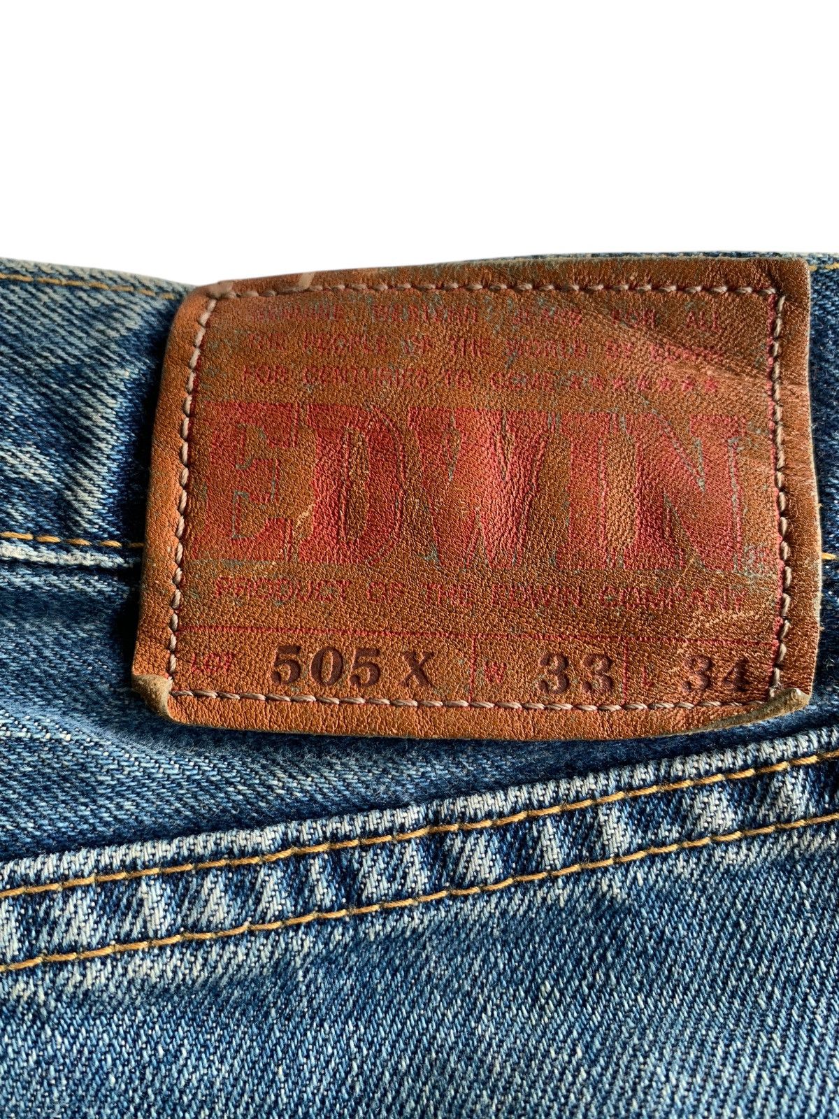 Other VINTAGE EDWIN 505X RUSTY SELVEDGE JAPANESE DISTRESSED DENIM Size US 33 - 9 Thumbnail