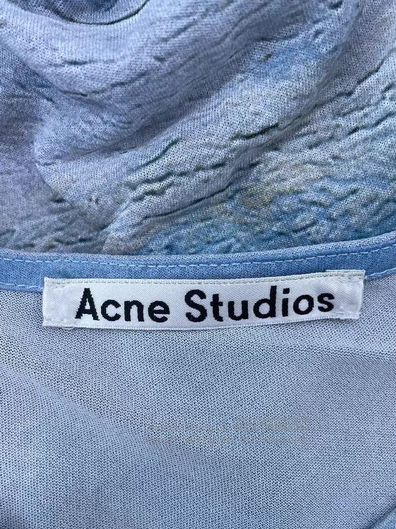 Acne Studios Acne Studios Blue Gradient Printed Long Sleeve Top Size S / US 4 / IT 40 - 4 Thumbnail