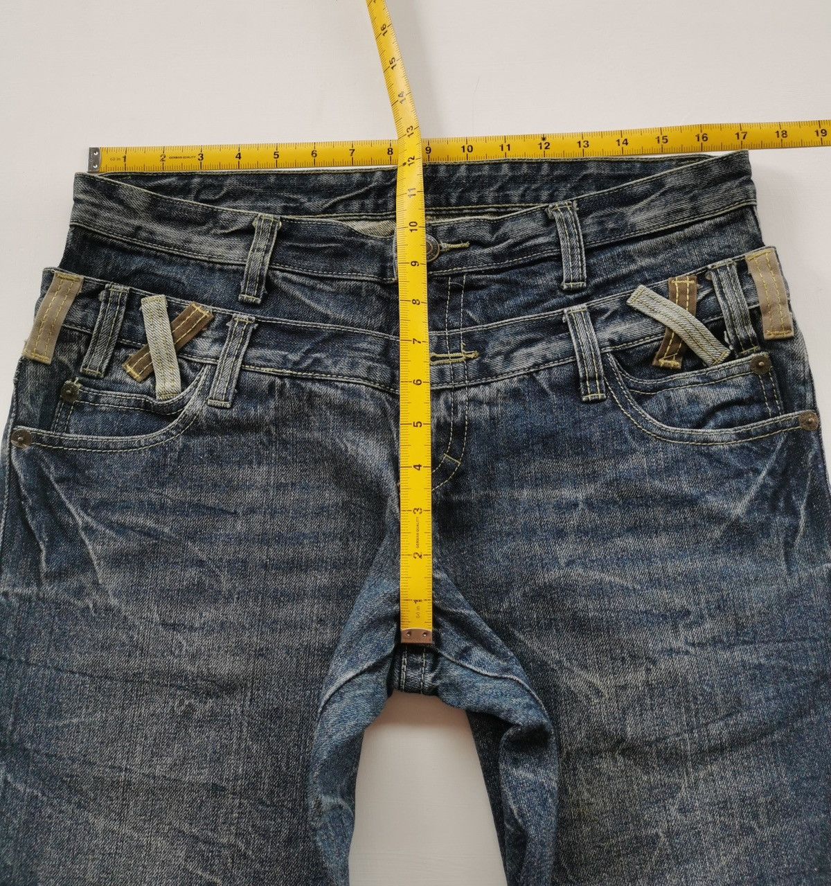 Other Whiskers Unbrand Double Waist Jeans Size US 34 / EU 50 - 8 Thumbnail
